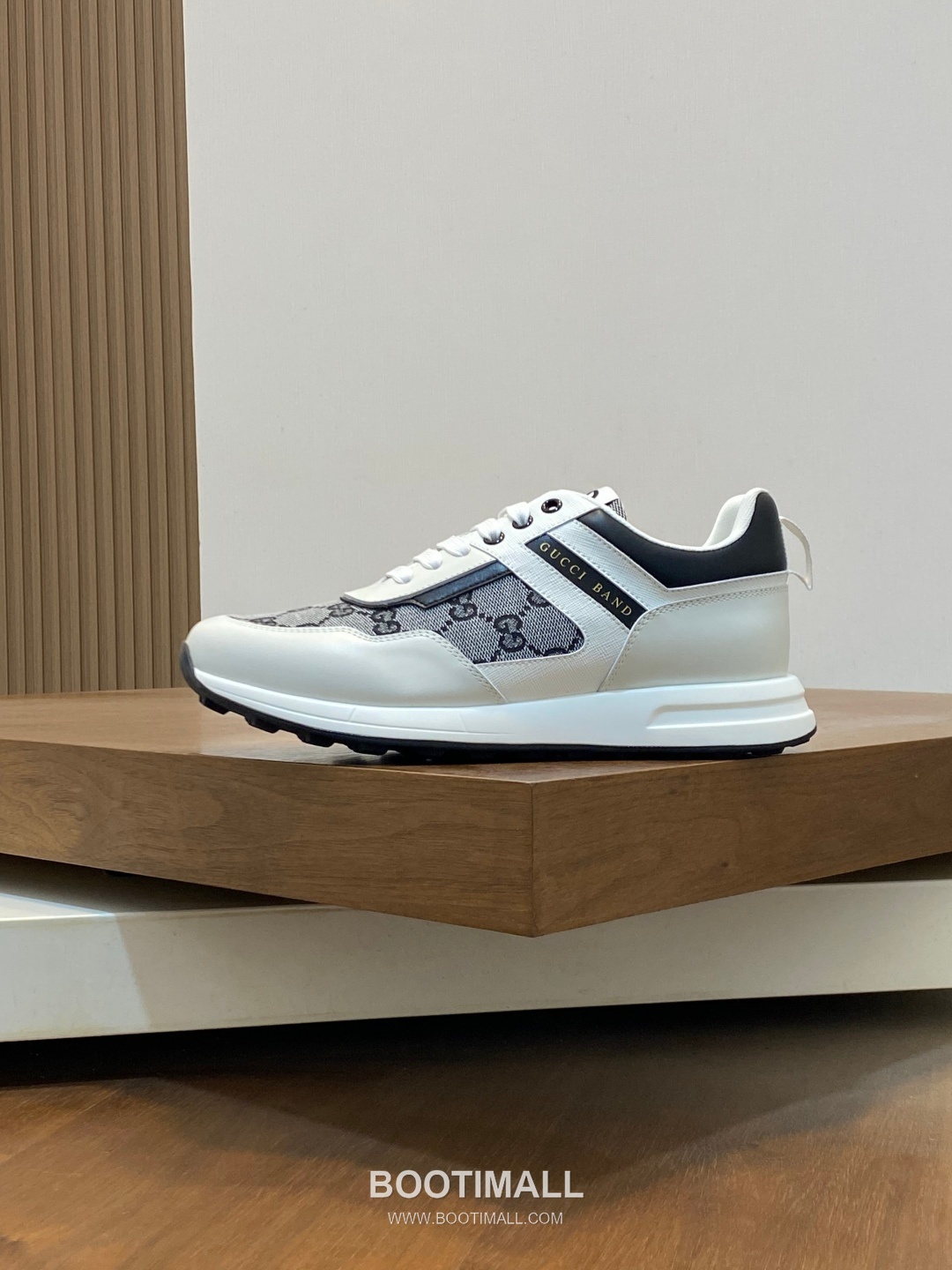 Gucci Signature Panel Low Sneaker Calfskin Fabric Brown Sneakers 구찌 시그니처 패널 로우 스니커즈 송아지가죽 패브릭 브라운 2