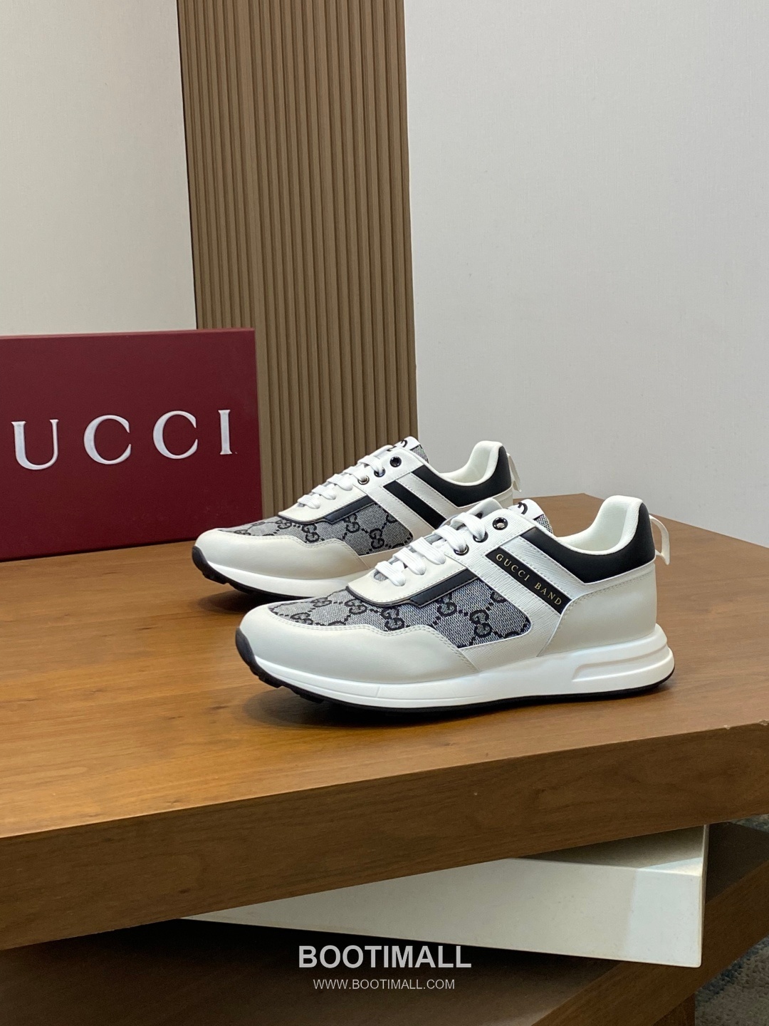 Gucci Signature Panel Low Sneaker Calfskin Fabric Brown Sneakers 구찌 시그니처 패널 로우 스니커즈 송아지가죽 패브릭 브라운 3