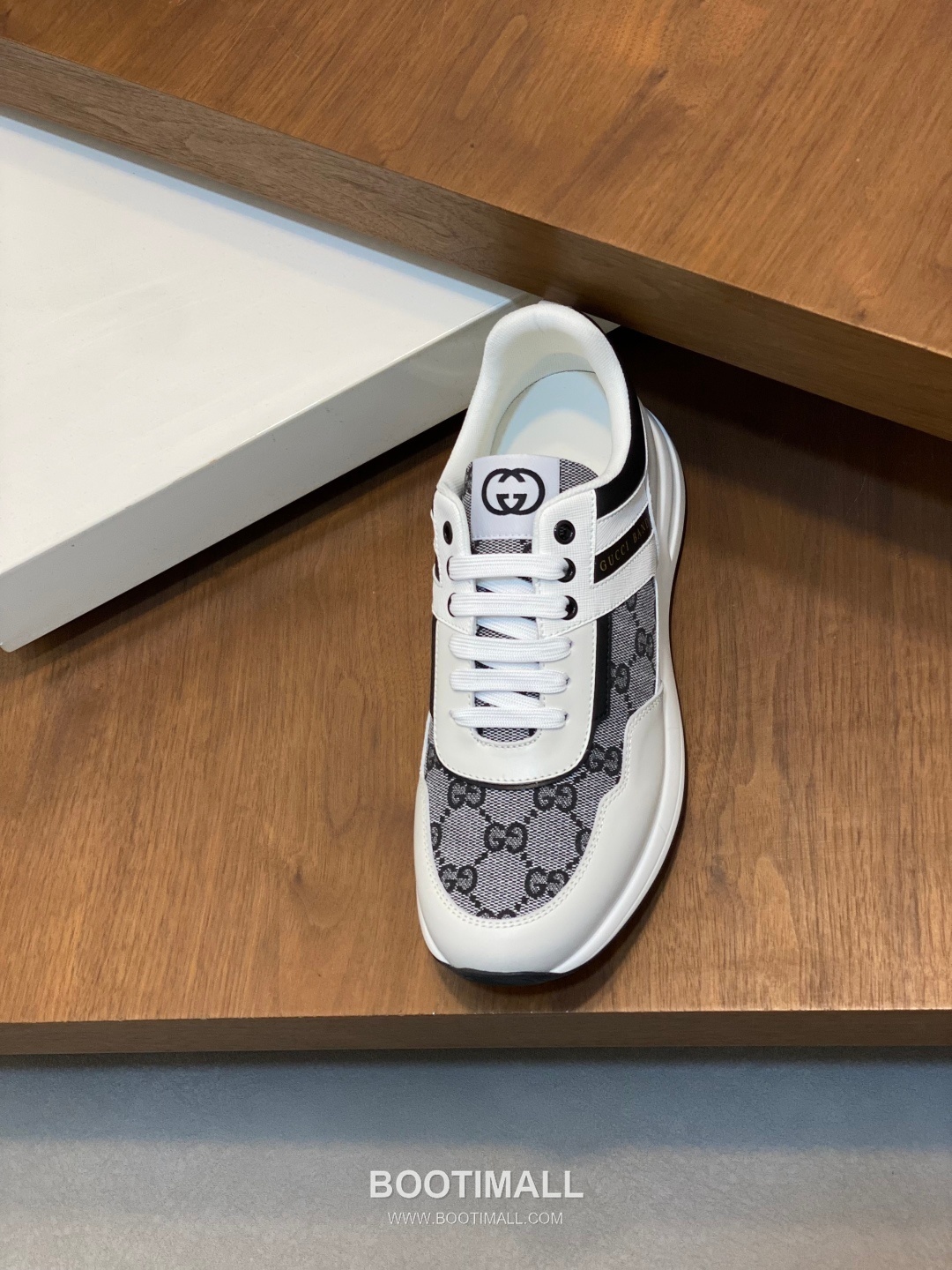 Gucci Signature Panel Low Sneaker Calfskin Fabric Brown Sneakers 구찌 시그니처 패널 로우 스니커즈 송아지가죽 패브릭 브라운 6