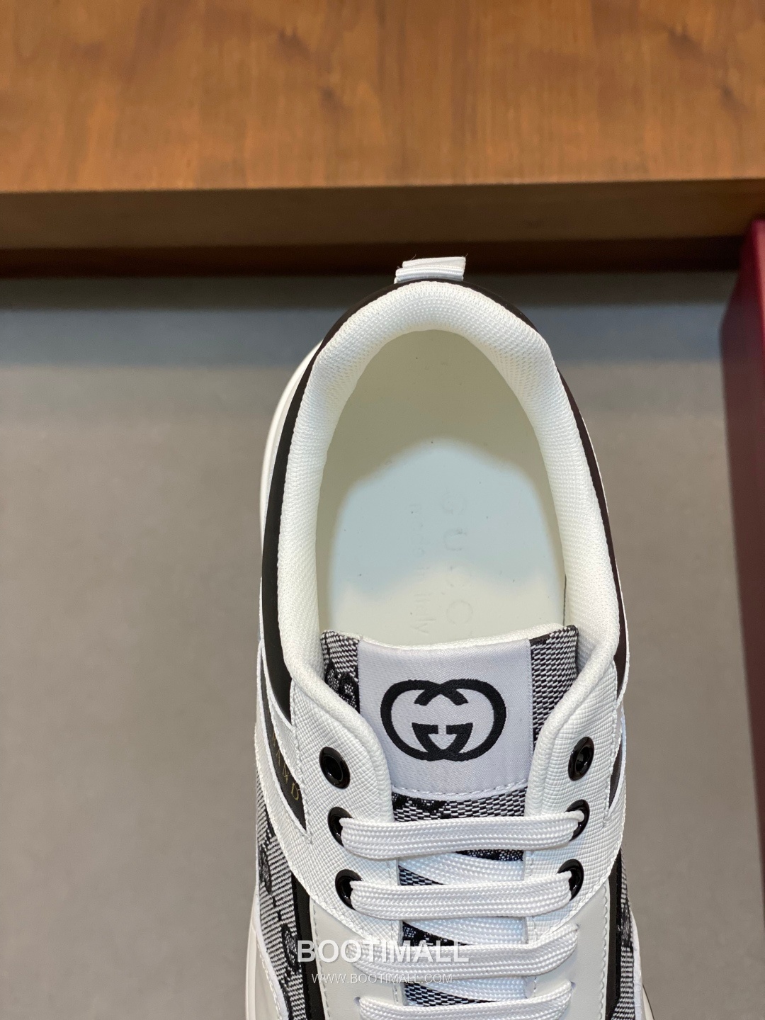 Gucci Signature Panel Low Sneaker Calfskin Fabric Brown Sneakers 구찌 시그니처 패널 로우 스니커즈 송아지가죽 패브릭 브라운 7