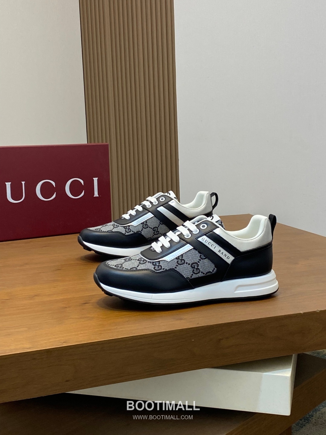 Gucci Signature Panel Low Sneaker Calfskin Fabric Brown Sneakers 구찌 시그니처 패널 로우 스니커즈 송아지가죽 패브릭 브라운 3