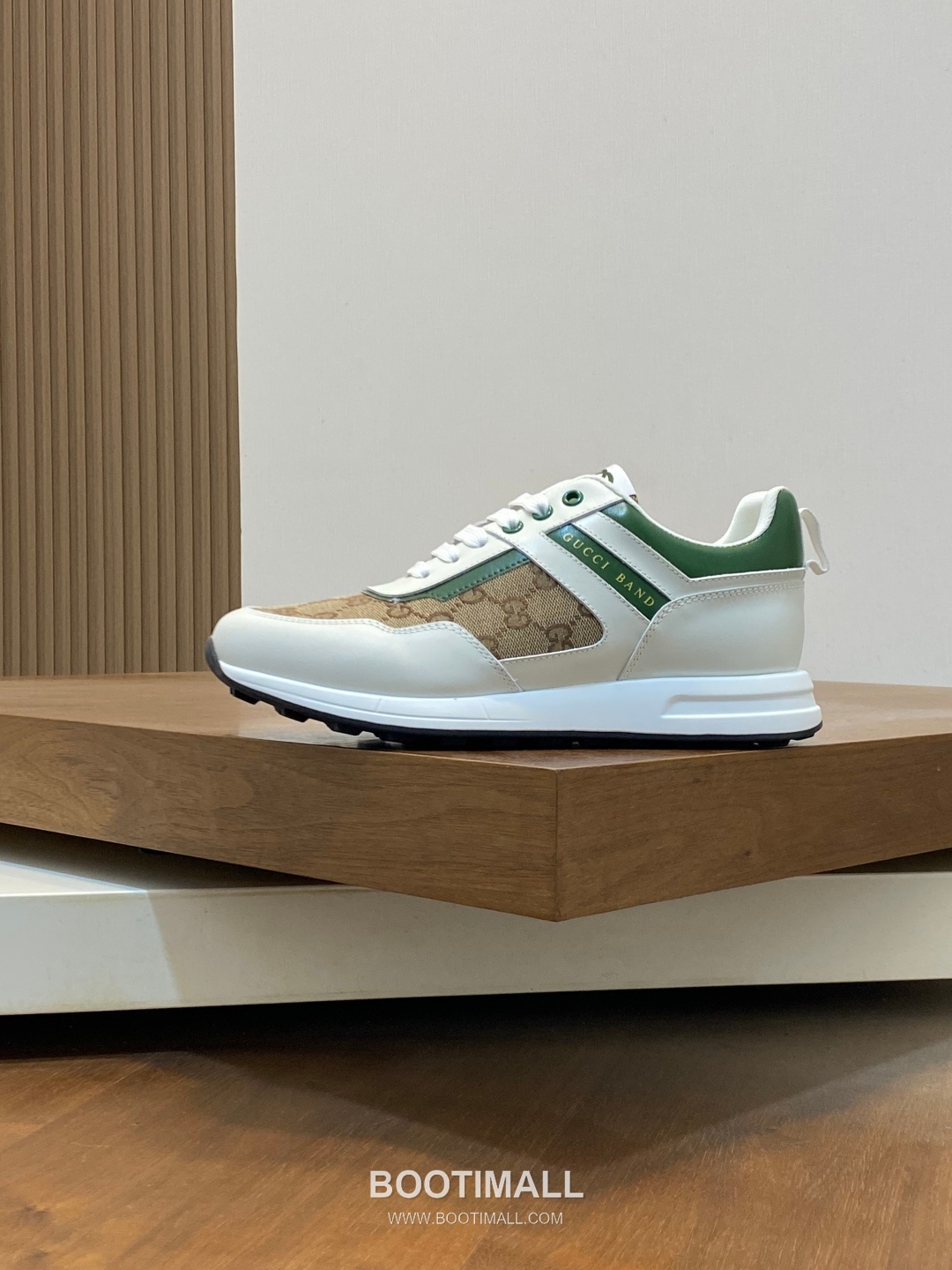 Gucci Signature Panel Low Sneaker Calfskin Fabric Brown Sneakers 구찌 시그니처 패널 로우 스니커즈 송아지가죽 패브릭 브라운 2