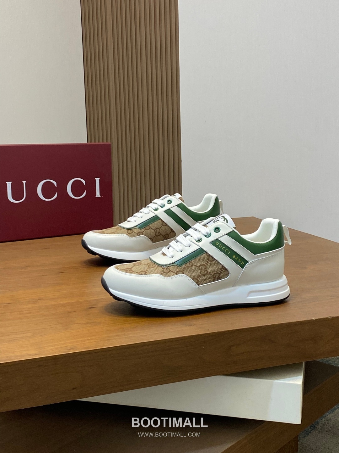 Gucci Signature Panel Low Sneaker Calfskin Fabric Brown Sneakers 구찌 시그니처 패널 로우 스니커즈 송아지가죽 패브릭 브라운 3