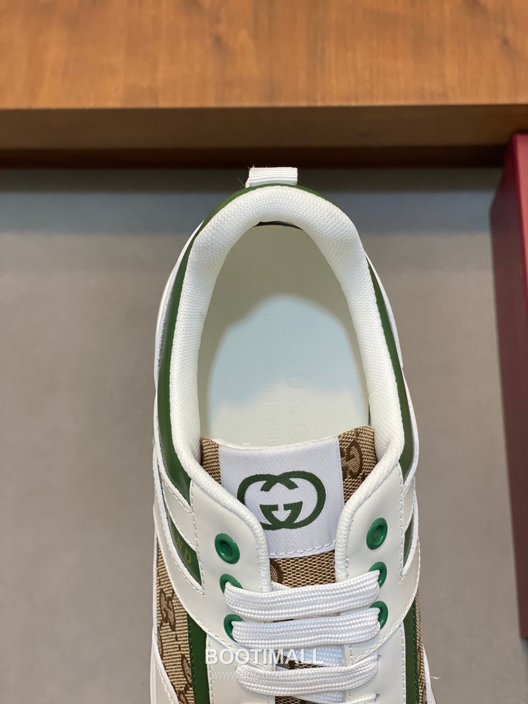 Gucci Signature Panel Low Sneaker Calfskin Fabric Brown Sneakers 구찌 시그니처 패널 로우 스니커즈 송아지가죽 패브릭 브라운 7