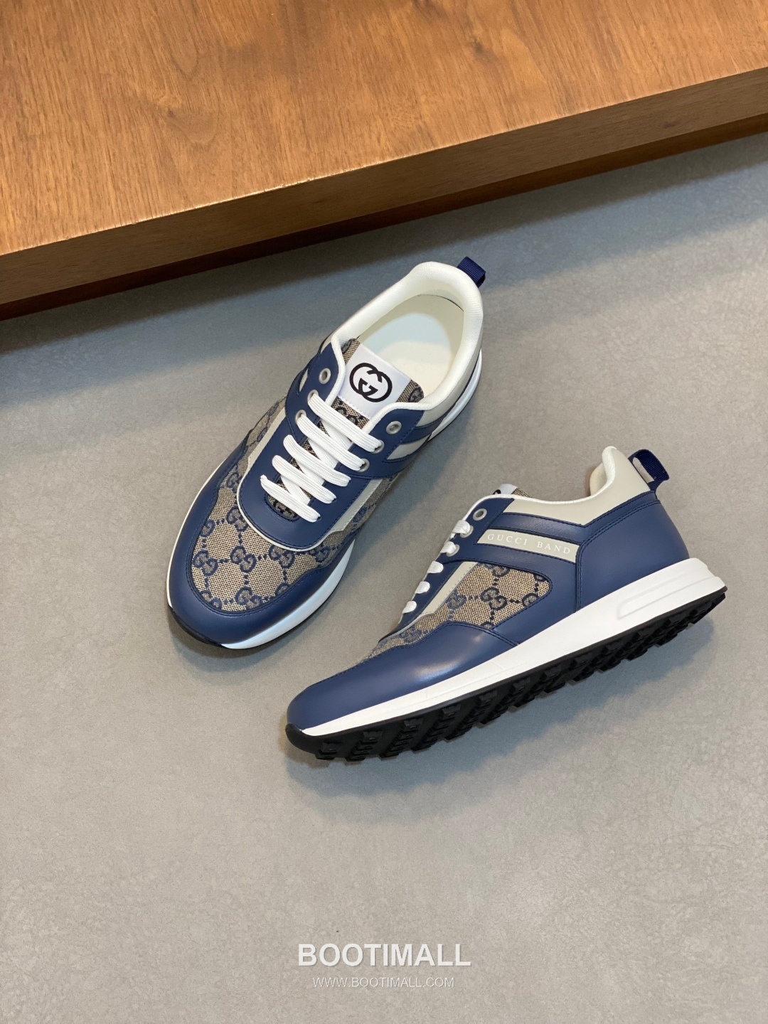 Gucci Signature Panel Low Sneaker Calfskin Fabric Brown Sneakers 구찌 시그니처 패널 로우 스니커즈 송아지가죽 패브릭 브라운 5