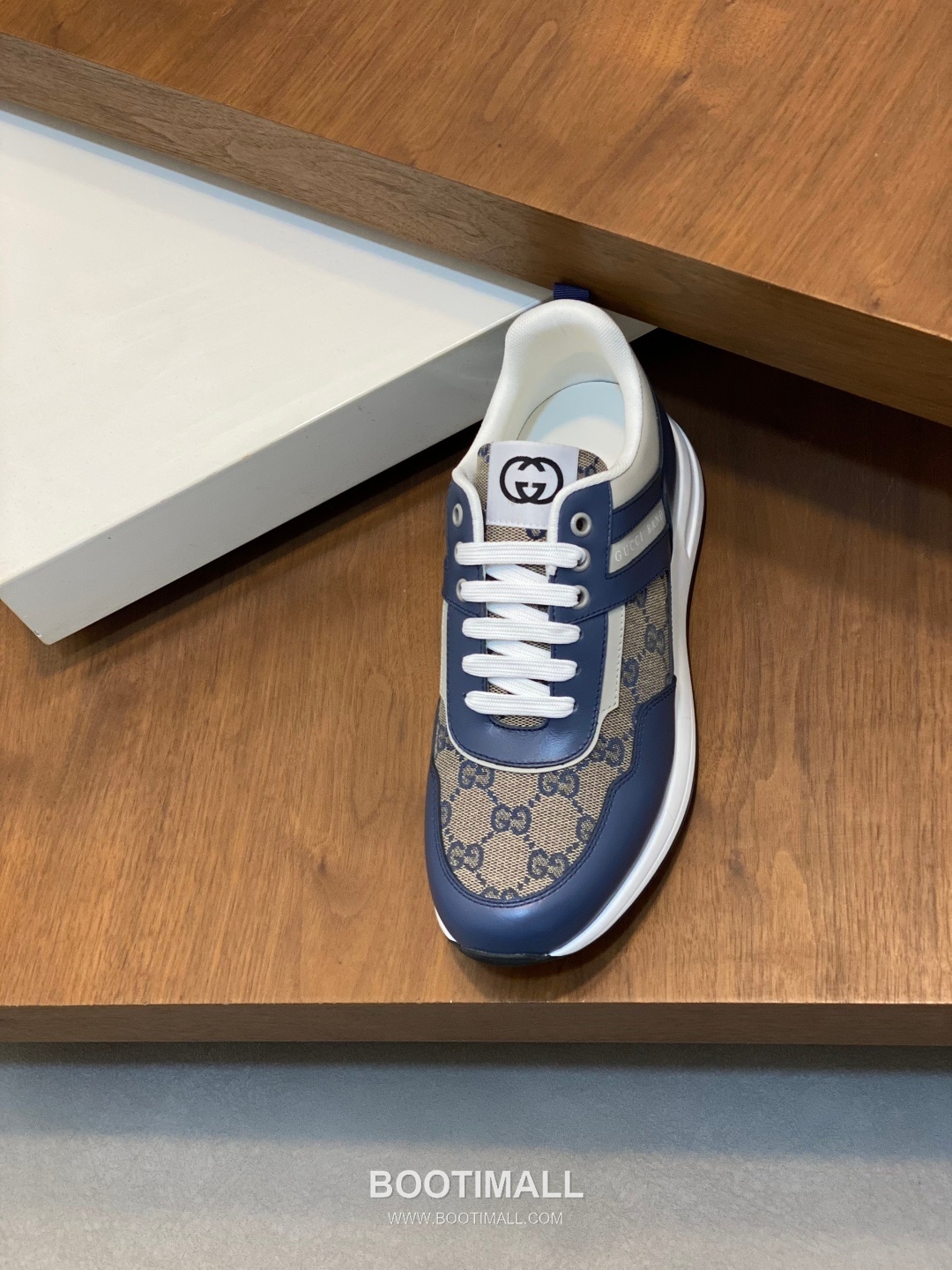 Gucci Signature Panel Low Sneaker Calfskin Fabric Brown Sneakers 구찌 시그니처 패널 로우 스니커즈 송아지가죽 패브릭 브라운 6