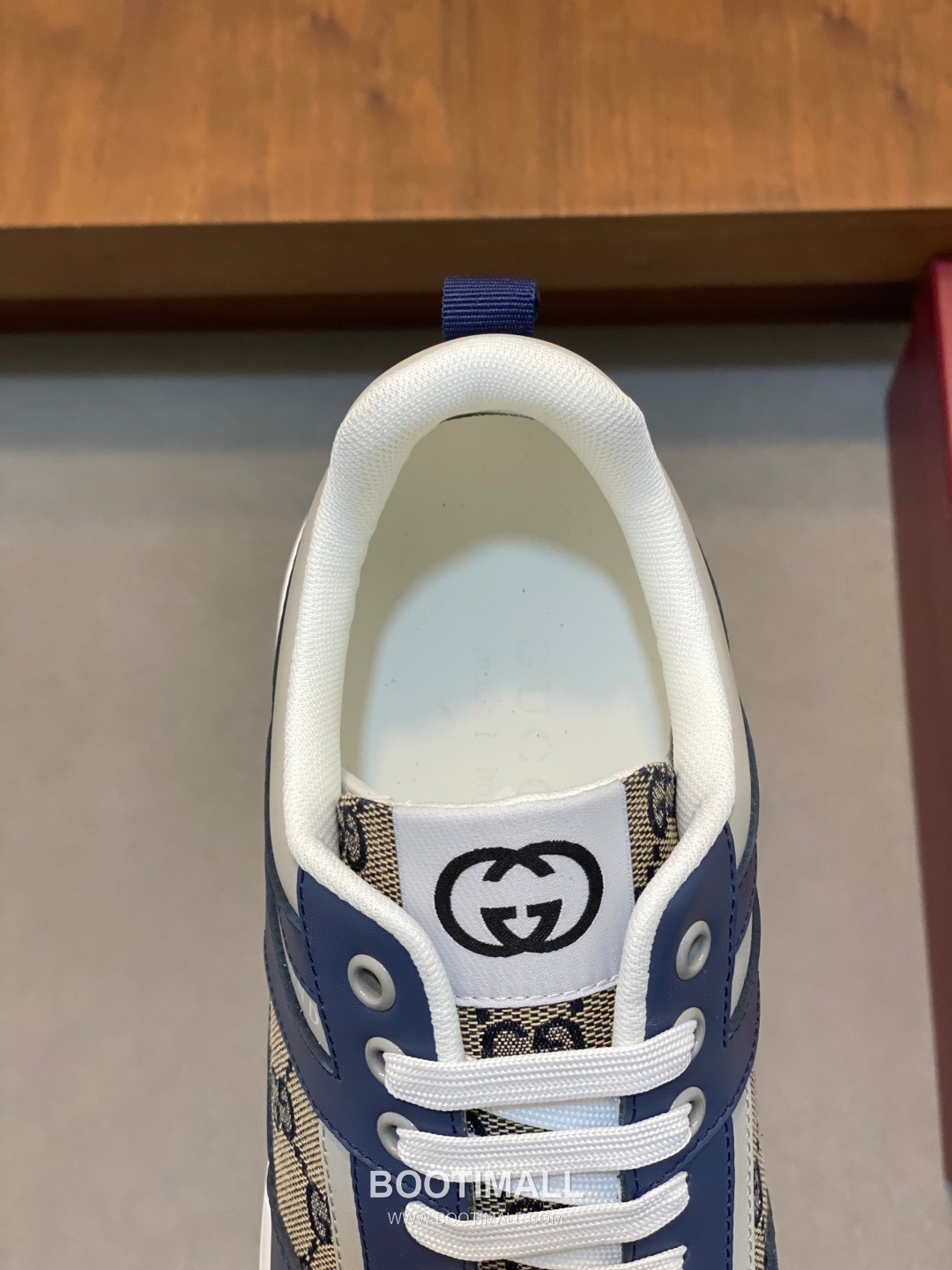 Gucci Signature Panel Low Sneaker Calfskin Fabric Brown Sneakers 구찌 시그니처 패널 로우 스니커즈 송아지가죽 패브릭 브라운 7