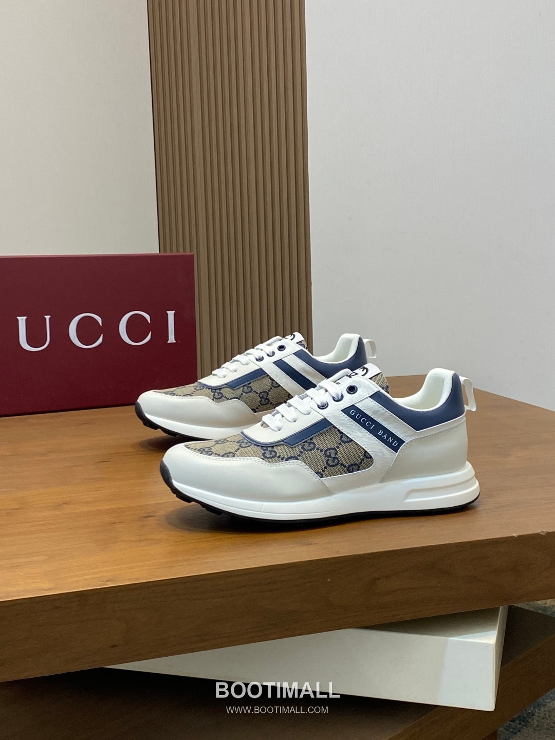 Gucci Signature Panel Low Sneaker Calfskin Fabric Brown Sneakers 구찌 시그니처 패널 로우 스니커즈 송아지가죽 패브릭 브라운 3