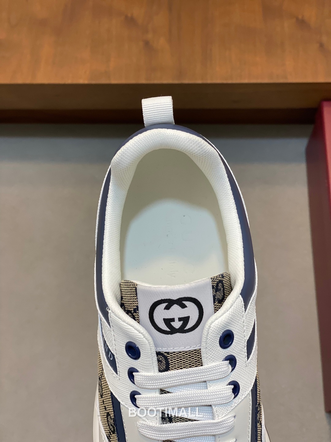 Gucci Signature Panel Low Sneaker Calfskin Fabric Brown Sneakers 구찌 시그니처 패널 로우 스니커즈 송아지가죽 패브릭 브라운 7