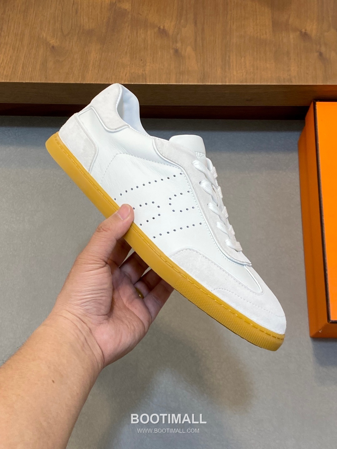 Hermes Smooth Calf Canvas Trainer Calfskin Canvas White Sneakers 에르메스 스무스 카프 캔버스 트레이너 카프스킨 캔버스 화이트 스니커즈 4