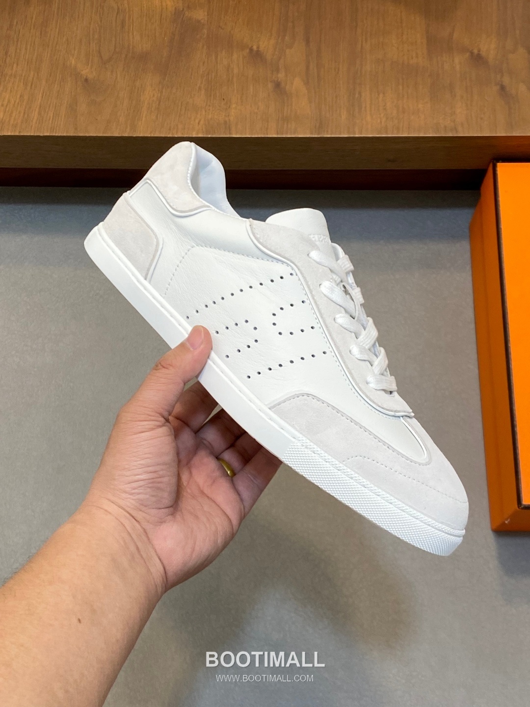 Hermes Smooth Calf Canvas Trainer Calfskin Canvas White Sneakers 에르메스 스무스 카프 캔버스 트레이너 카프스킨 캔버스 화이트 스니커즈 4