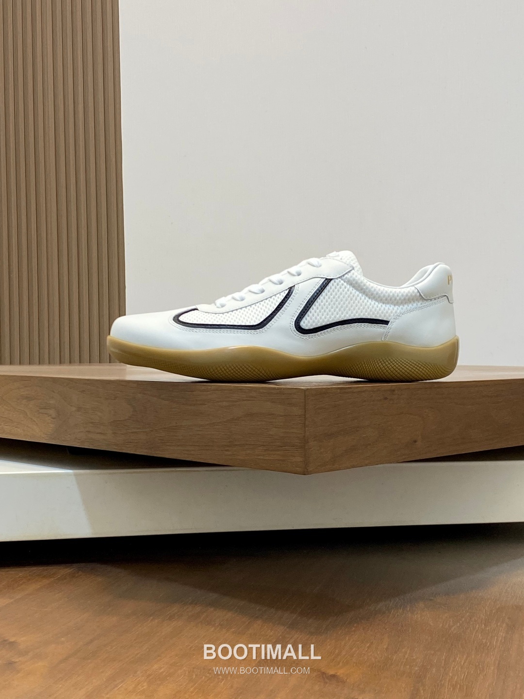 Prada Geometric Panel Runner Calfskin Mesh Khaki Sneakers 프라다 지오메트릭 패널 러너 송아지가죽 메쉬 카키 스니커즈 -9 2