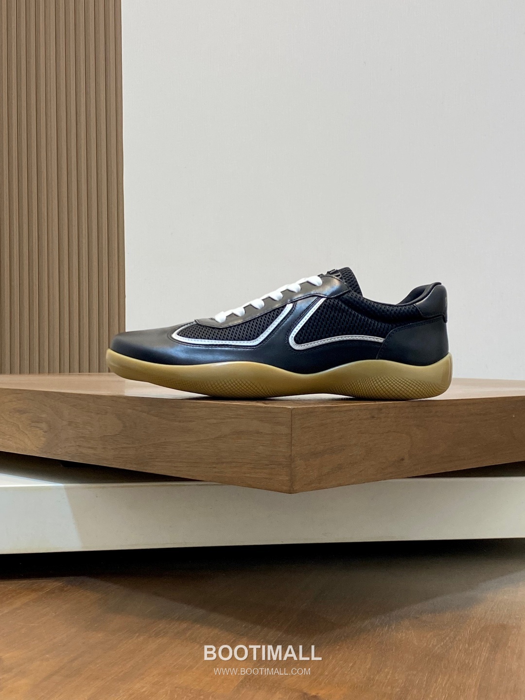 Prada Geometric Panel Runner Calfskin Mesh Khaki Sneakers 프라다 지오메트릭 패널 러너 송아지가죽 메쉬 카키 스니커즈 -9 2