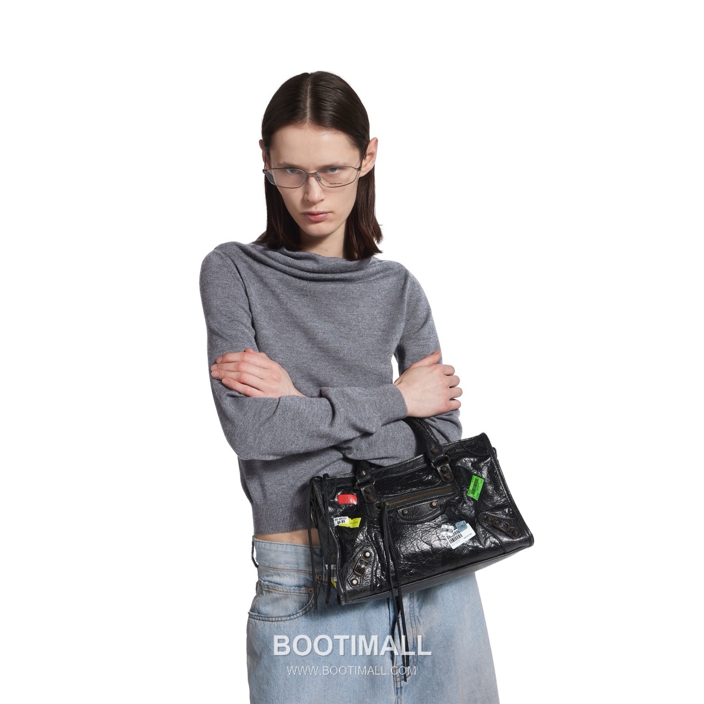 Balenciaga Le City Patch Print Small Shoulder Bag 발렌시아가 르 시티 패치 프린트 스몰 숄더백 23cm 1