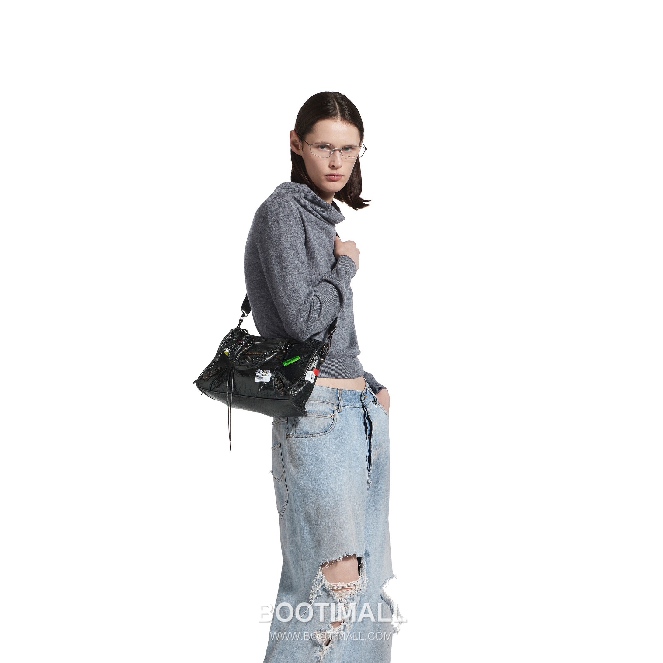 Balenciaga Le City Patch Print Small Shoulder Bag 발렌시아가 르 시티 패치 프린트 스몰 숄더백 23cm 2