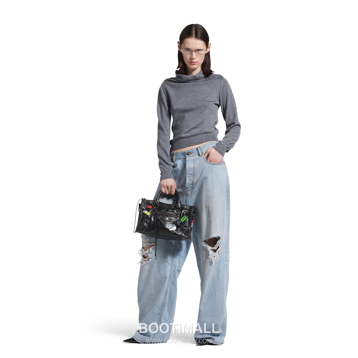 Balenciaga Le City Patch Print Small Shoulder Bag 발렌시아가 르 시티 패치 프린트 스몰 숄더백 23cm 3