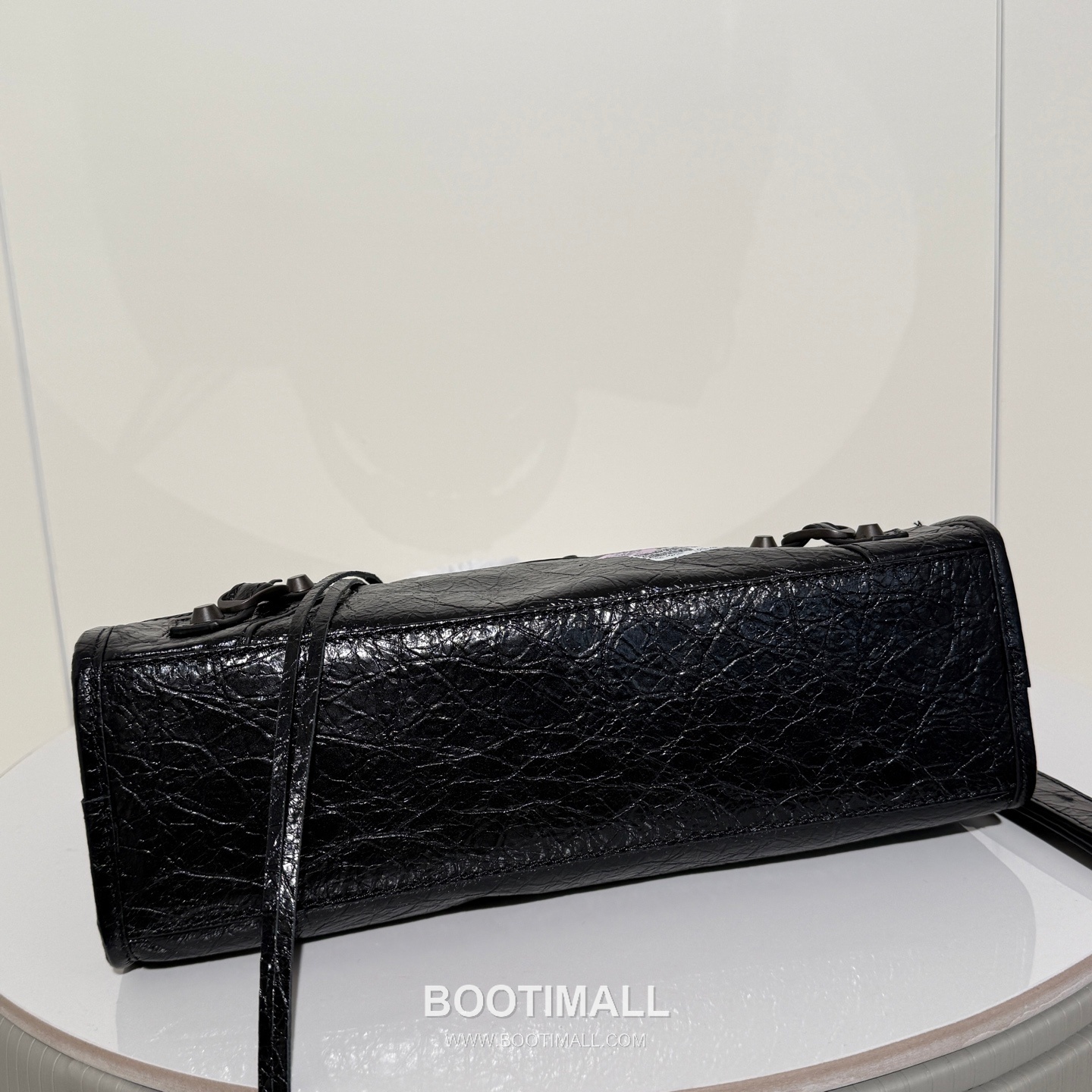 Balenciaga Le City Medium Crinkled Calfskin Black Shoulder Bag 발렌시아가 르 시티 미디엄 크링클 카프스킨 블랙 숄더백 30cm 9