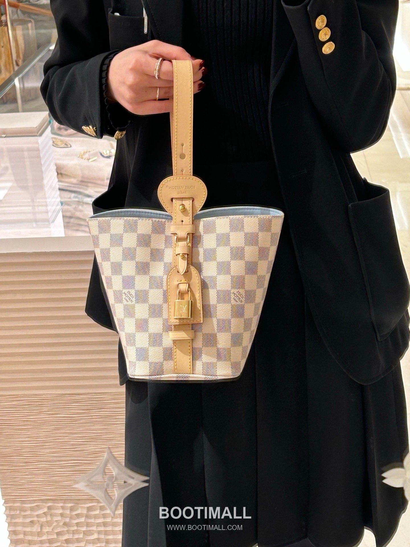Louis Vuitton All In BB Damier Azur Handbag N40855 루이비통 올인 BB 다미에 아주르 토트백 3