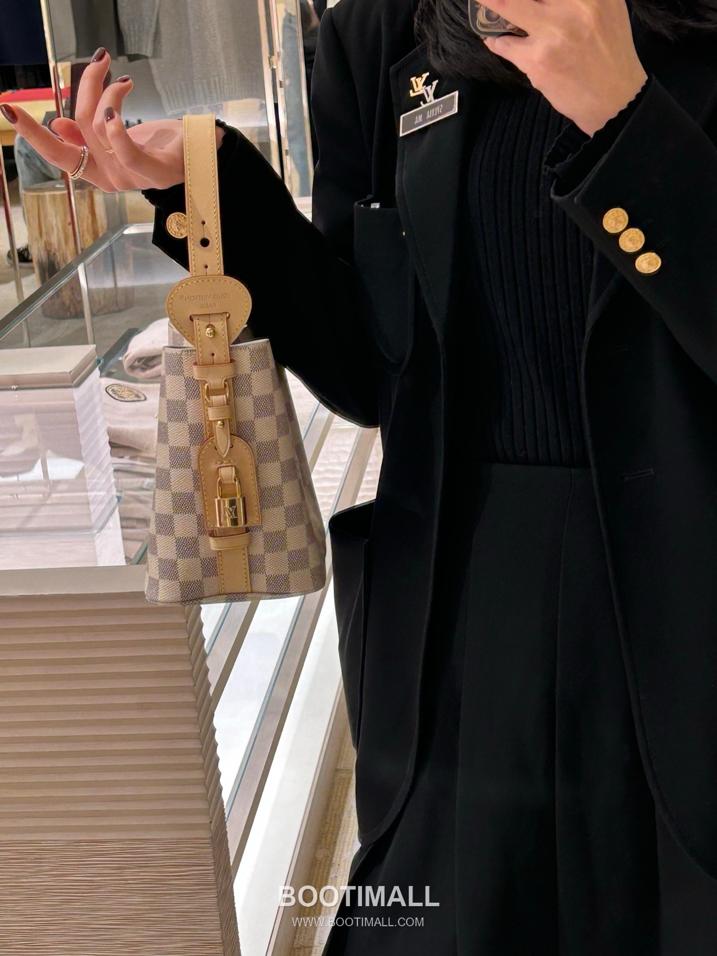 Louis Vuitton All In BB Damier Azur Handbag N40855 루이비통 올인 BB 다미에 아주르 토트백 4