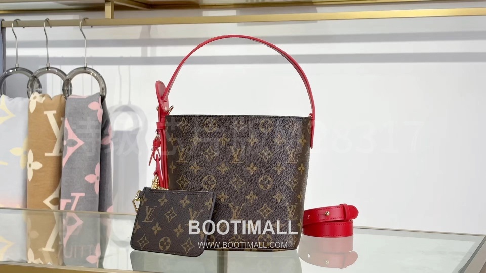 Louis Vuitton All In BB Monogram Canvas Red Top Handle Bag M28317 루이비통 올인 BB 모노그램 캔버스 레드 탑핸들백 18cm 6