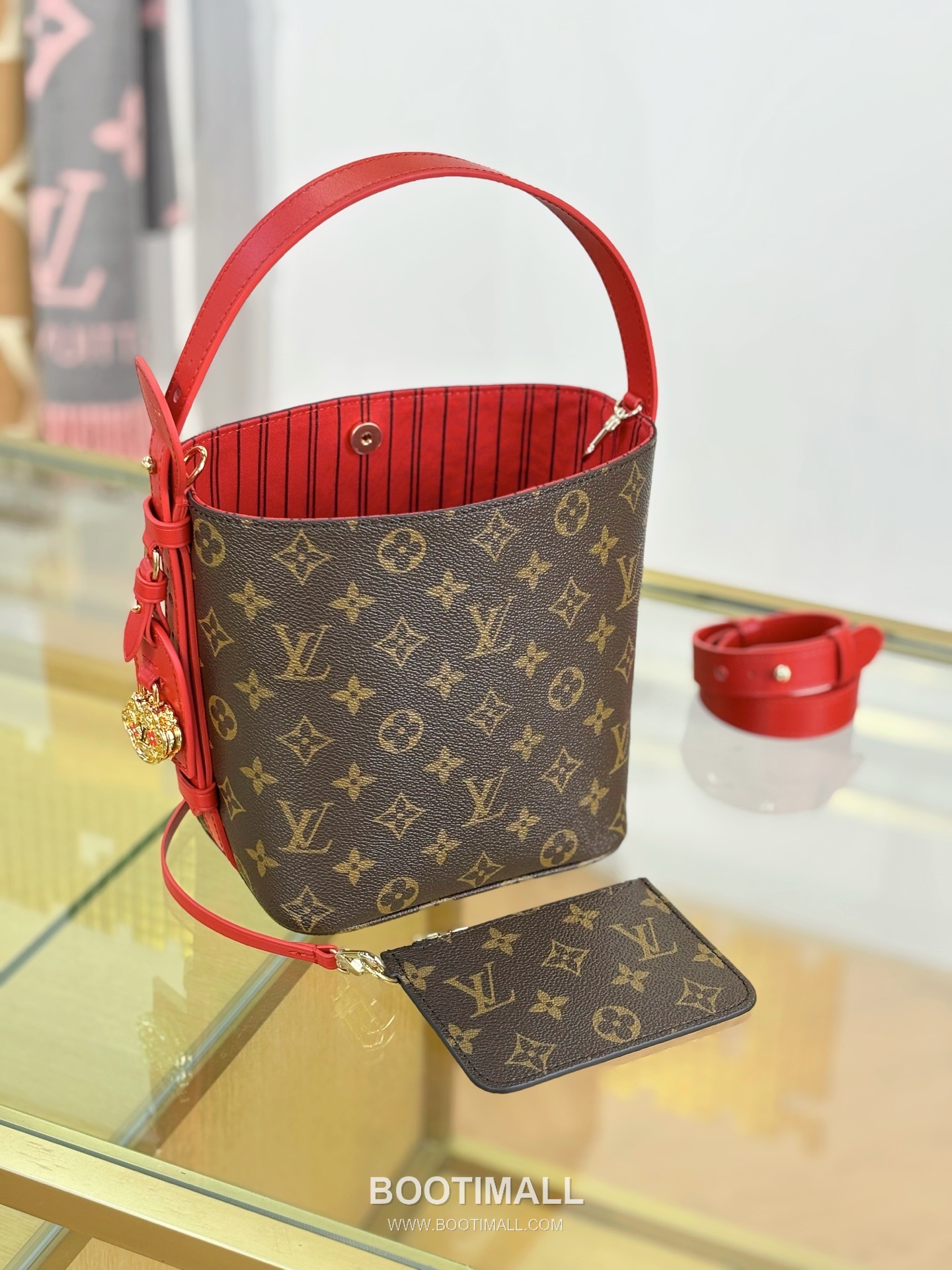 Louis Vuitton All In BB Monogram Canvas Red Top Handle Bag M28317 루이비통 올인 BB 모노그램 캔버스 레드 탑핸들백 18cm 9