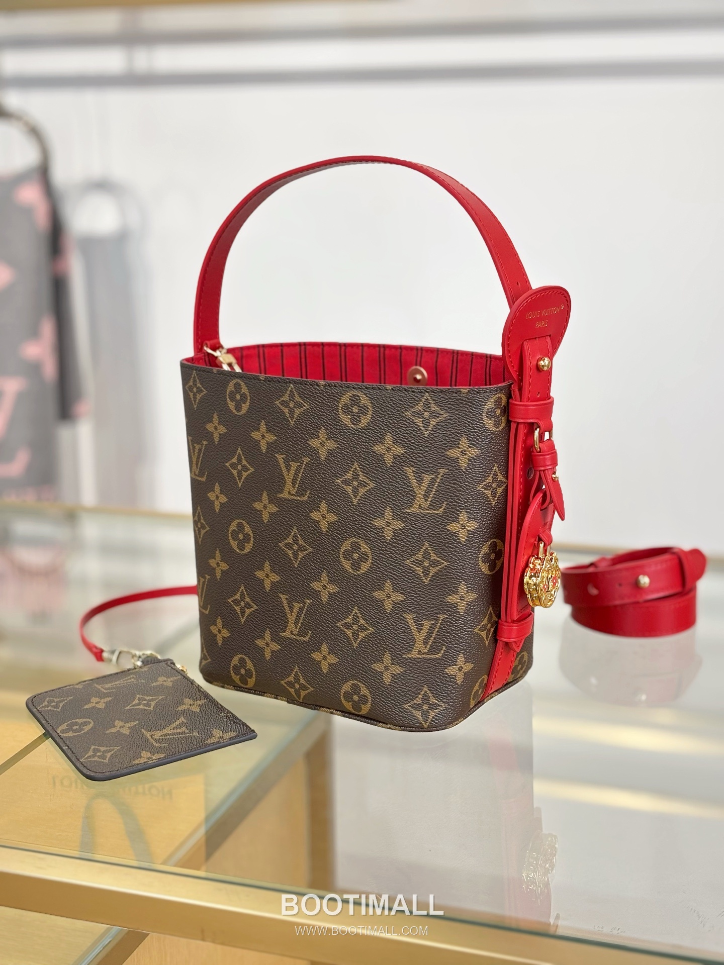 Louis Vuitton All In BB Monogram Canvas Red Top Handle Bag M28317 루이비통 올인 BB 모노그램 캔버스 레드 탑핸들백 18cm 10