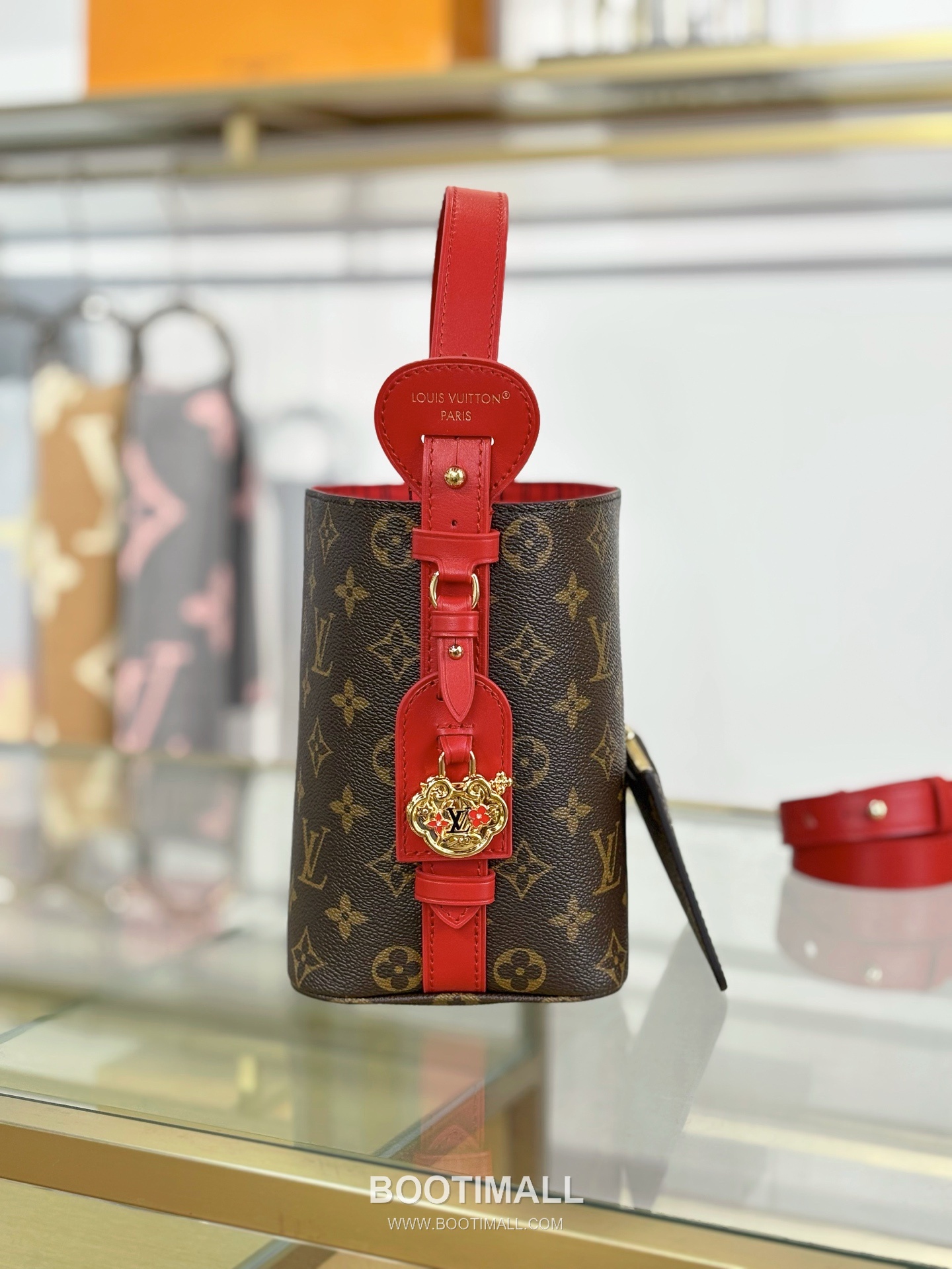 Louis Vuitton All In BB Monogram Canvas Red Top Handle Bag M28317 루이비통 올인 BB 모노그램 캔버스 레드 탑핸들백 18cm 13
