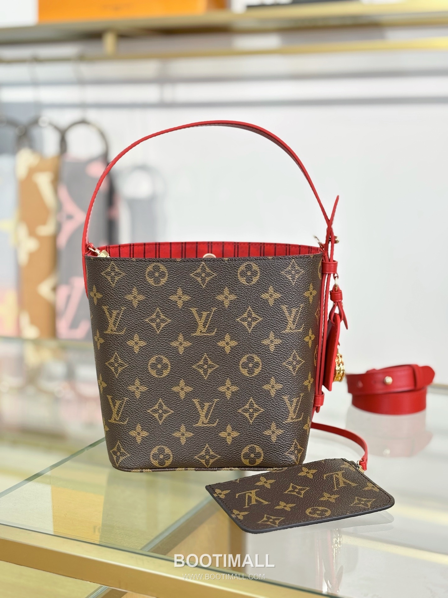 Louis Vuitton All In BB Monogram Canvas Red Top Handle Bag M28317 루이비통 올인 BB 모노그램 캔버스 레드 탑핸들백 18cm 14