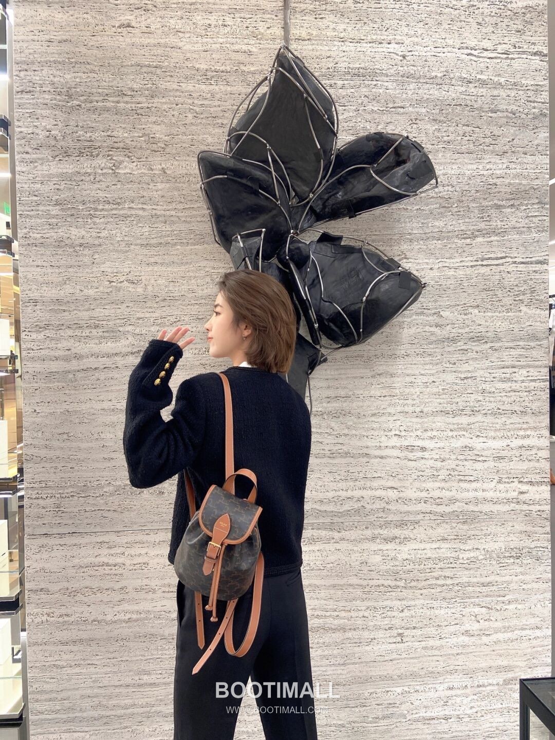 Celine Triomphe Mini Backpack Calfskin Leather Zip Wallet 셀린느 트리옴프 미니 백팩 카프스킨 레더 지퍼지갑 20cm 1