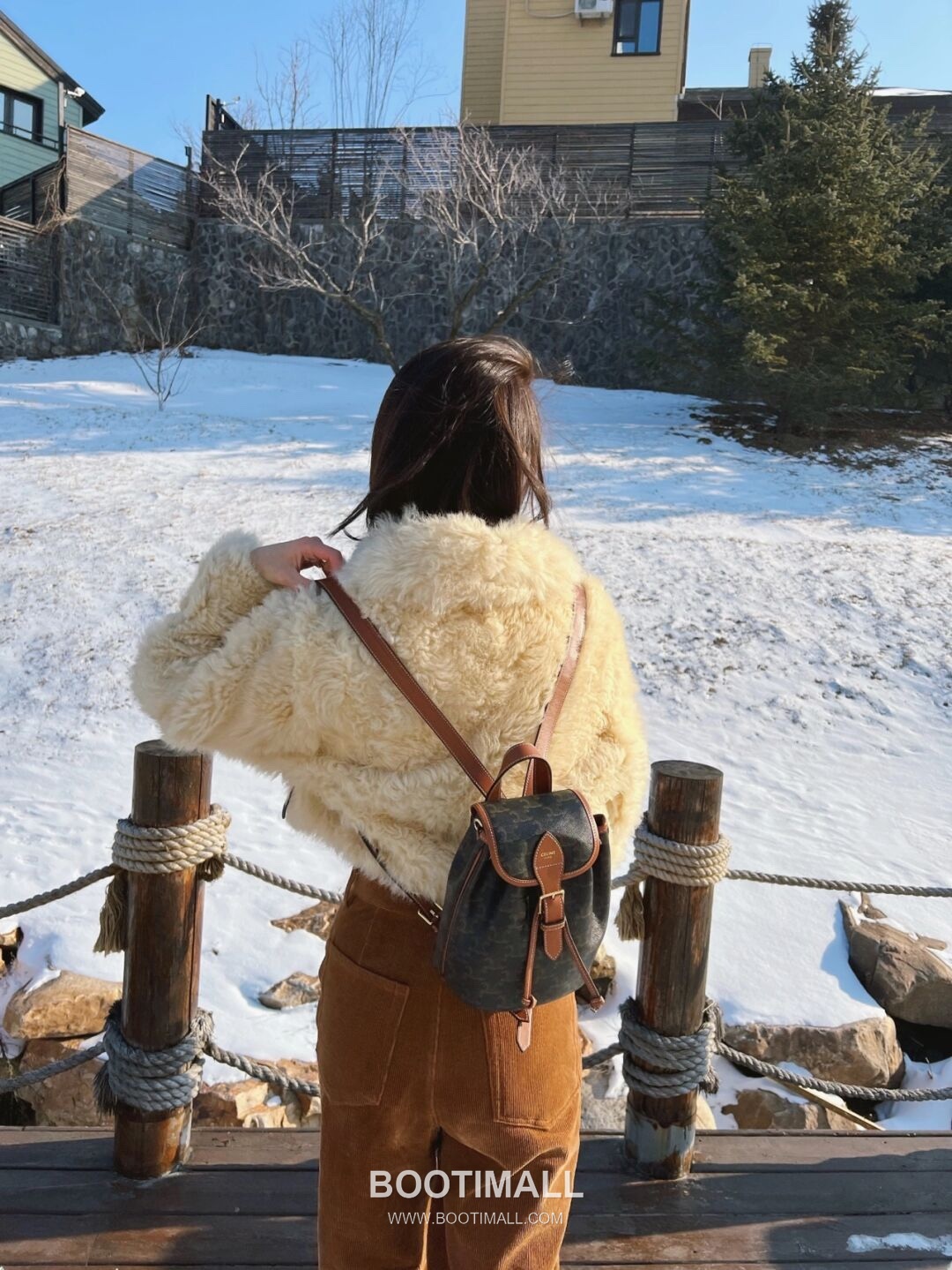 Celine Triomphe Mini Backpack Calfskin Leather Zip Wallet 셀린느 트리옴프 미니 백팩 카프스킨 레더 지퍼지갑 20cm 5