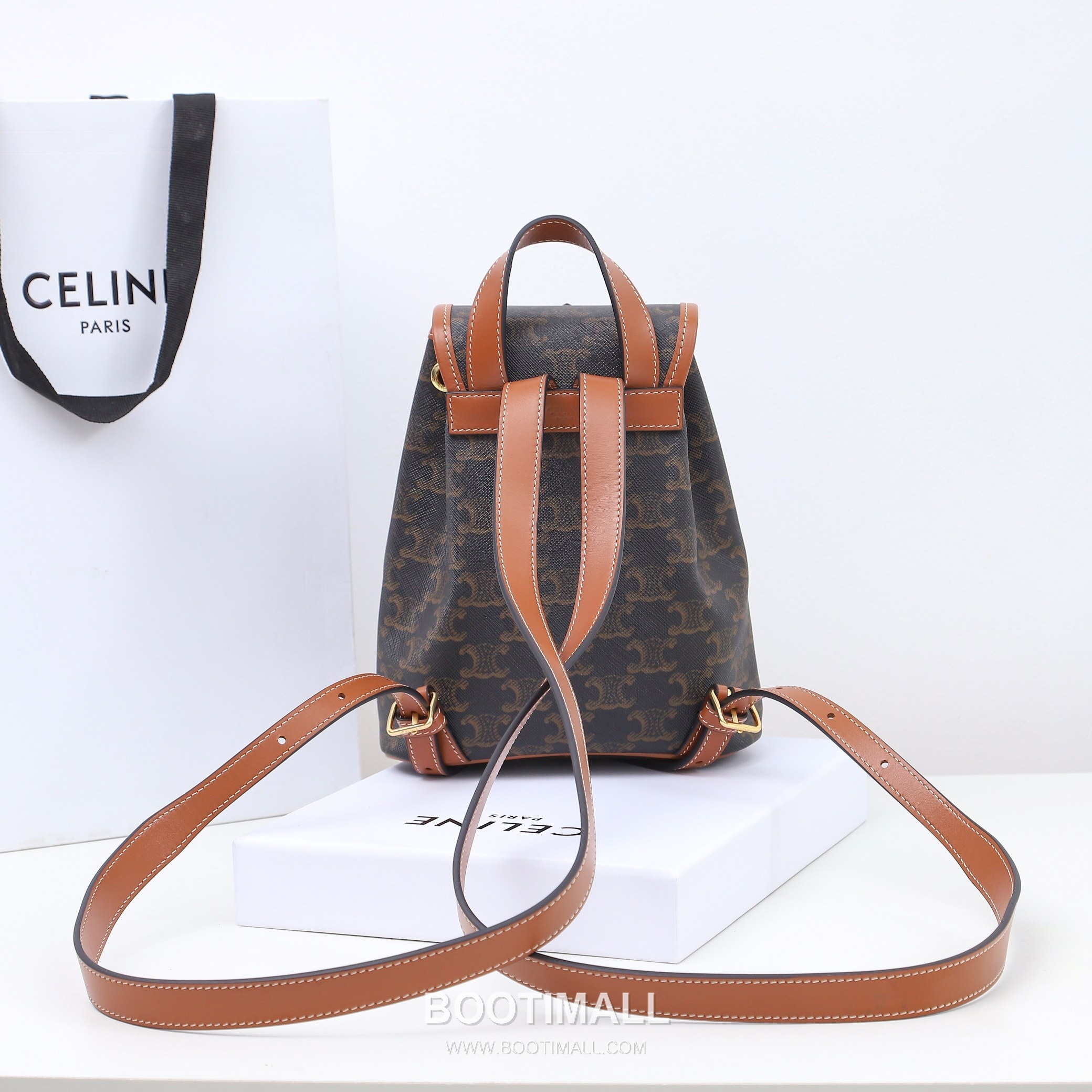 Celine Triomphe Mini Backpack Calfskin Leather Zip Wallet 셀린느 트리옴프 미니 백팩 카프스킨 레더 지퍼지갑 20cm 13