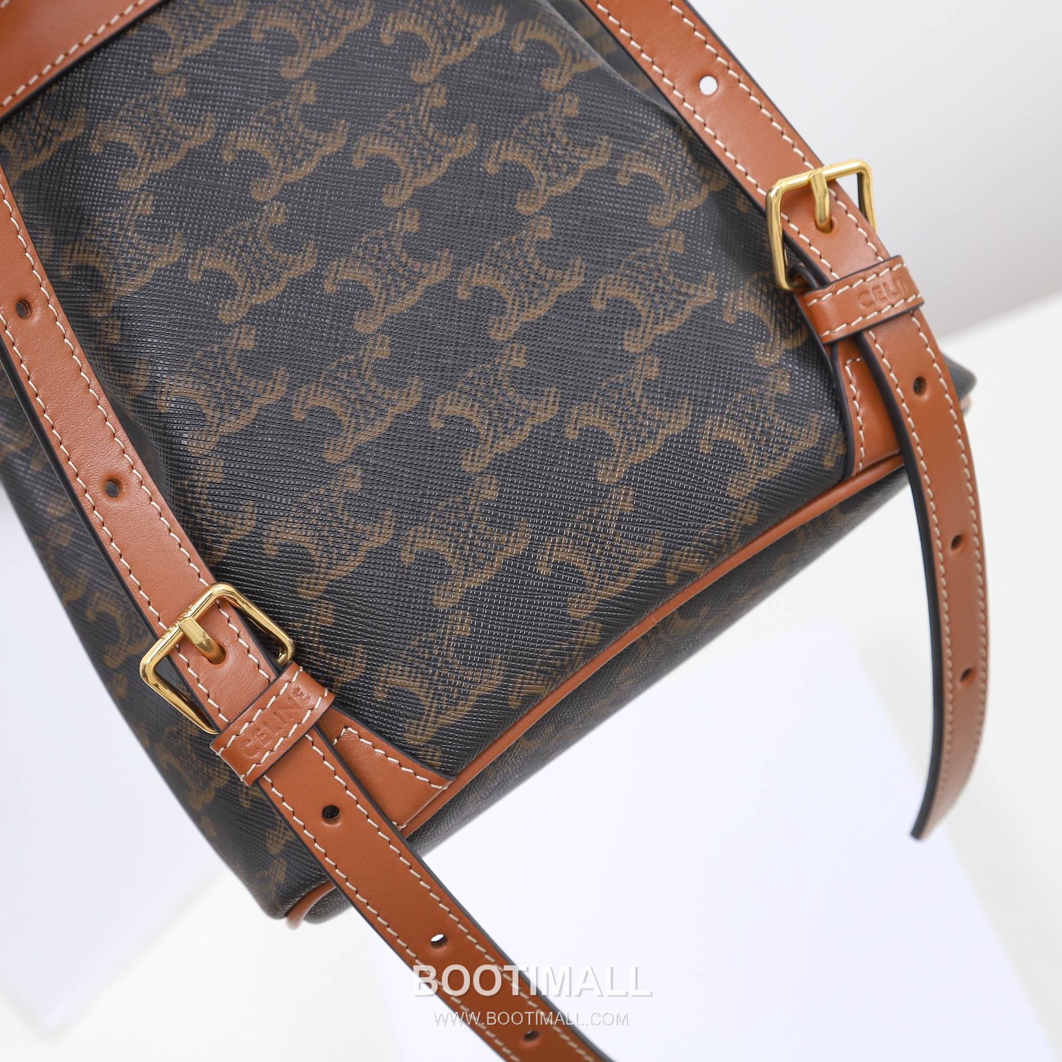 Celine Triomphe Mini Backpack Calfskin Leather Zip Wallet 셀린느 트리옴프 미니 백팩 카프스킨 레더 지퍼지갑 20cm 15