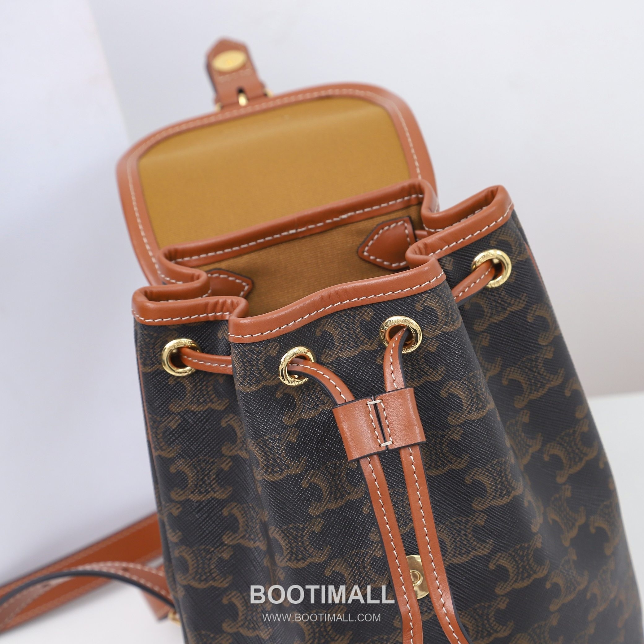 Celine Triomphe Mini Backpack Calfskin Leather Zip Wallet 셀린느 트리옴프 미니 백팩 카프스킨 레더 지퍼지갑 20cm 17