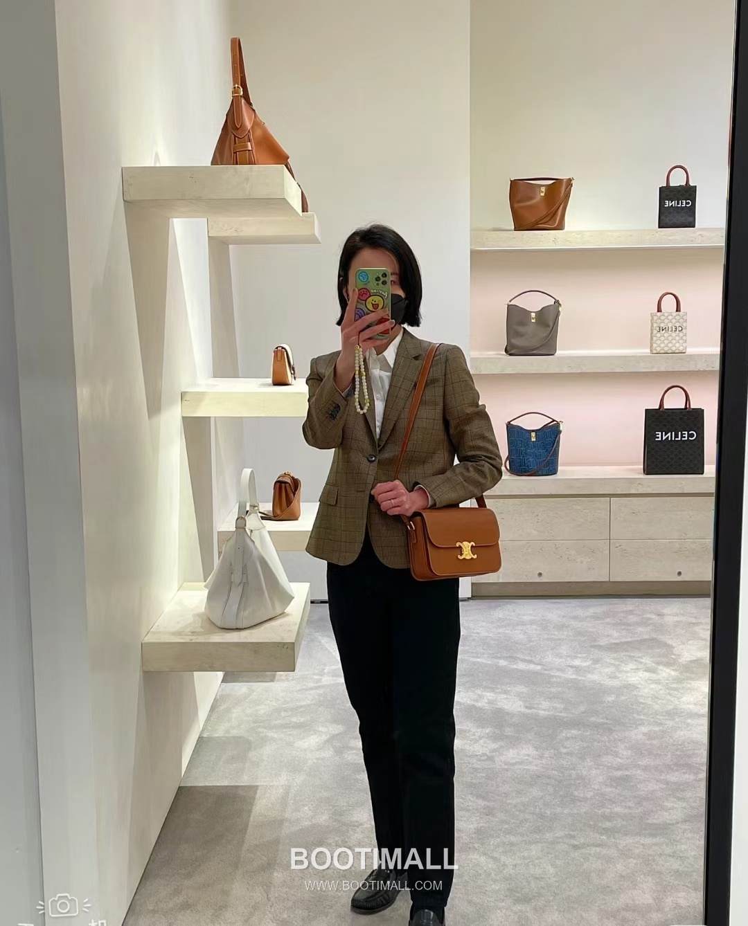 Celine Triomphe Medium Flap Smooth Calfskin Black Long Wallet 셀린느 트리옴프 미디엄 플랩 스무스 카프스킨 블랙 장지갑 22.5cm 6