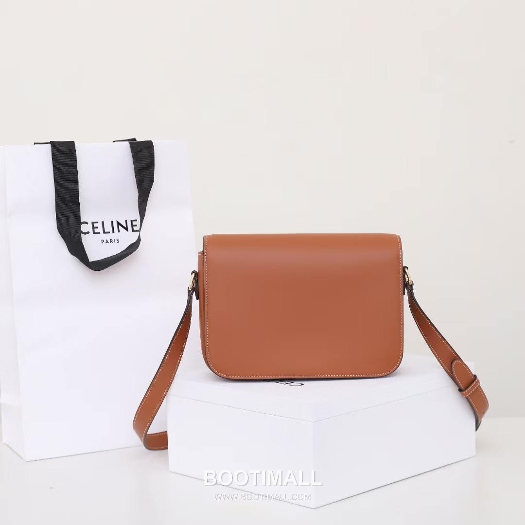 Celine Triomphe Medium Flap Smooth Calfskin Black Long Wallet 셀린느 트리옴프 미디엄 플랩 스무스 카프스킨 블랙 장지갑 22.5cm 10