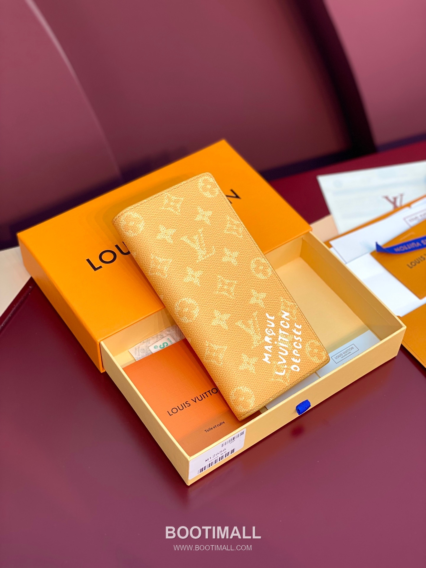 Louis Vuitton Brazza Monogram Heritage Canvas Yellow Long Wallet 루이비통 브라자 모노그램 헤리티지 캔버스 옐로우 장지갑 19cm 1