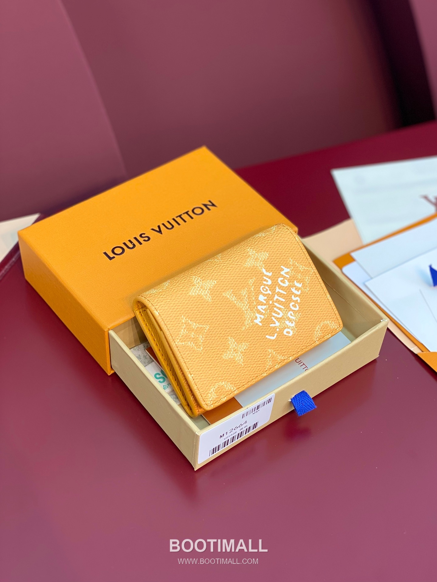 Louis Vuitton Envelope Monogram Heritage Canvas Yellow Card Holder 루이비통 앙벨로프 모노그램 헤리티지 캔버스 옐로우 카드홀더 10.5cm 1