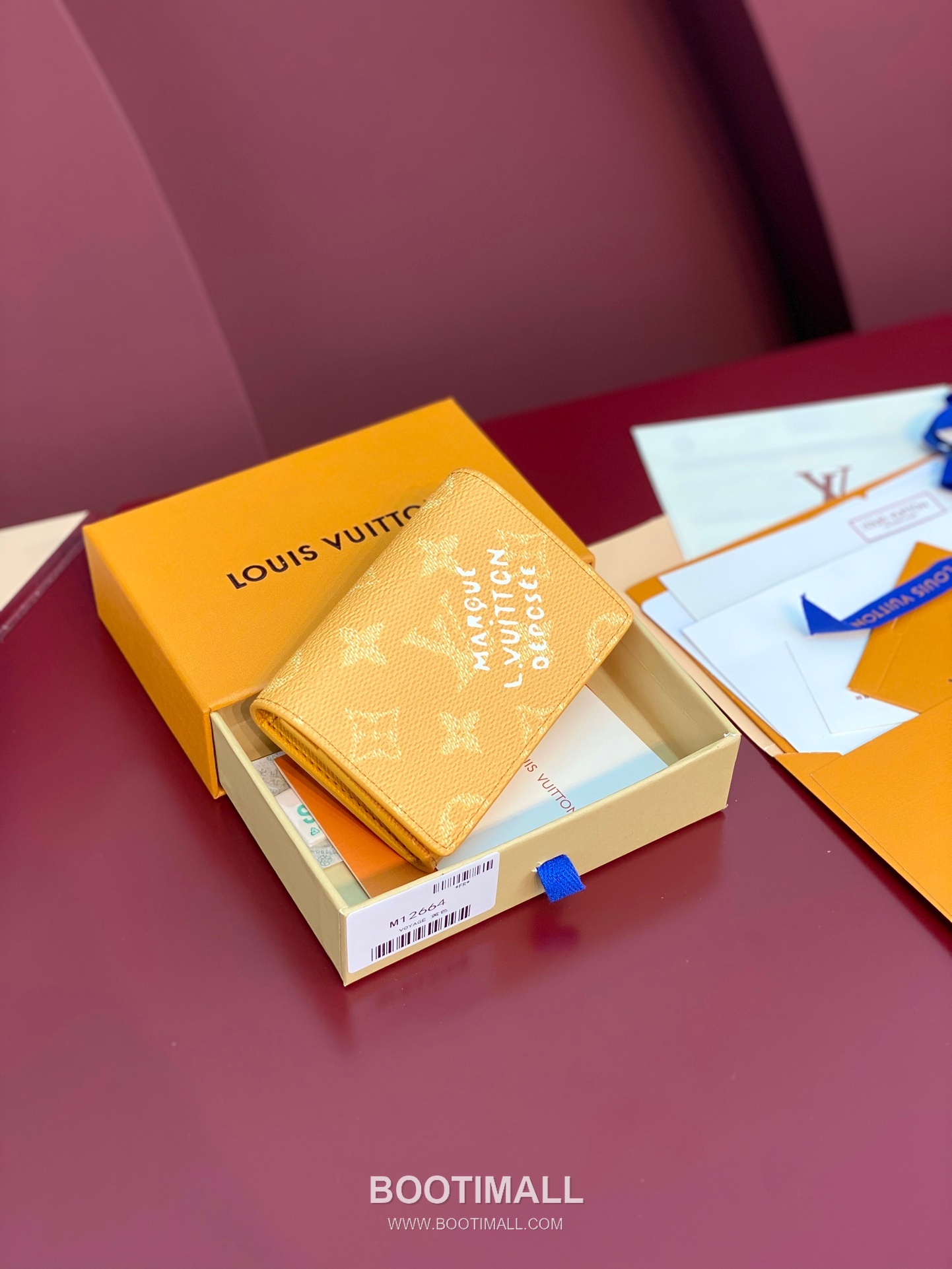 Louis Vuitton Envelope Monogram Heritage Canvas Yellow Card Holder 루이비통 앙벨로프 모노그램 헤리티지 캔버스 옐로우 카드홀더 10.5cm 3