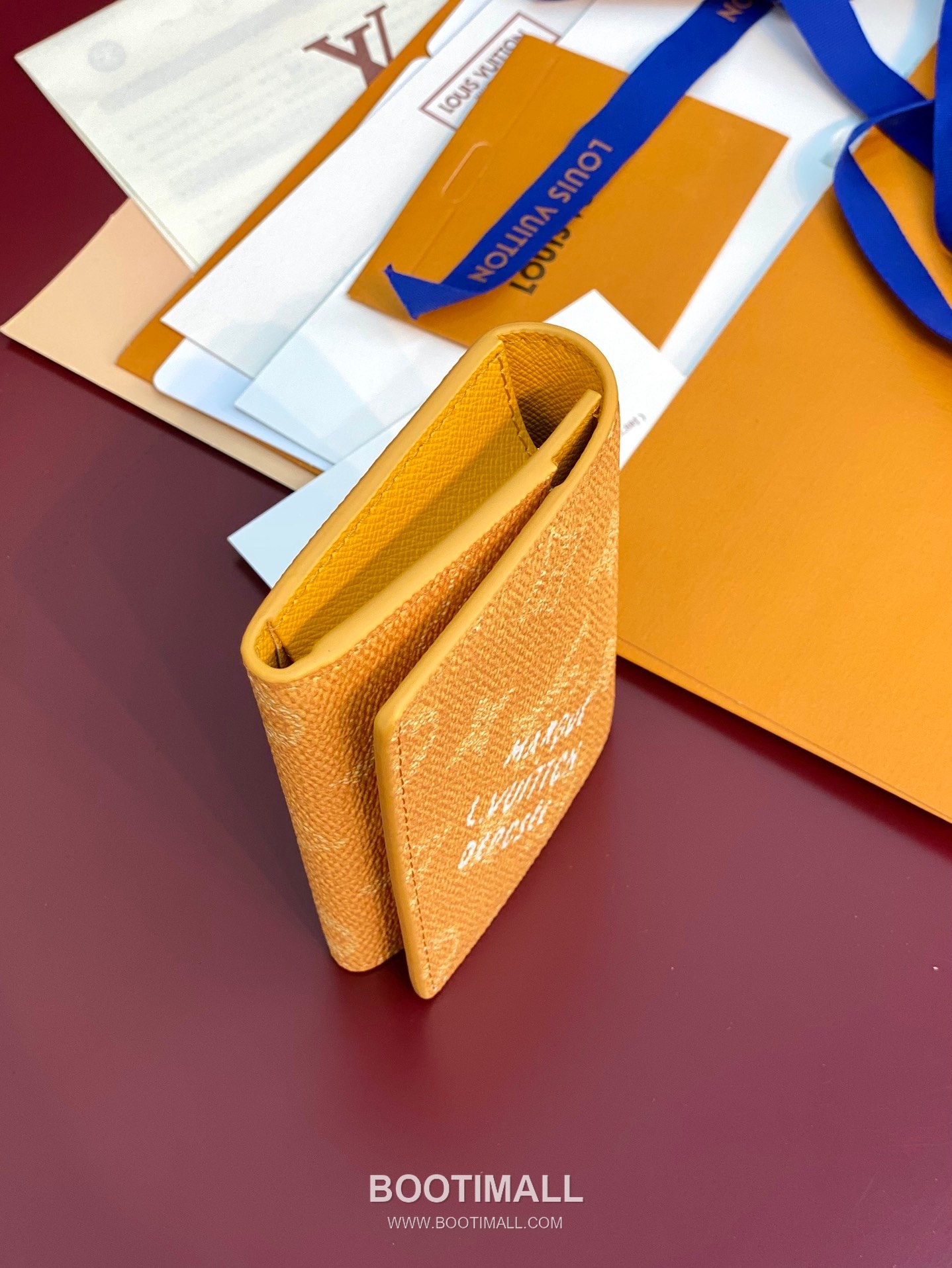 Louis Vuitton Envelope Monogram Heritage Canvas Yellow Card Holder 루이비통 앙벨로프 모노그램 헤리티지 캔버스 옐로우 카드홀더 10.5cm 9