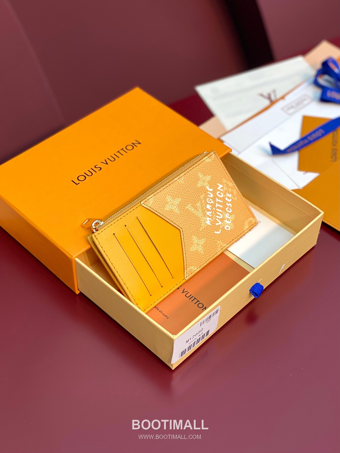 Louis Vuitton Damier Coin Card Holder Coated Canvas Yellow 루이비통 다미에 코인 카드홀더 코티드 캔버스 옐로우 14.5cm 1