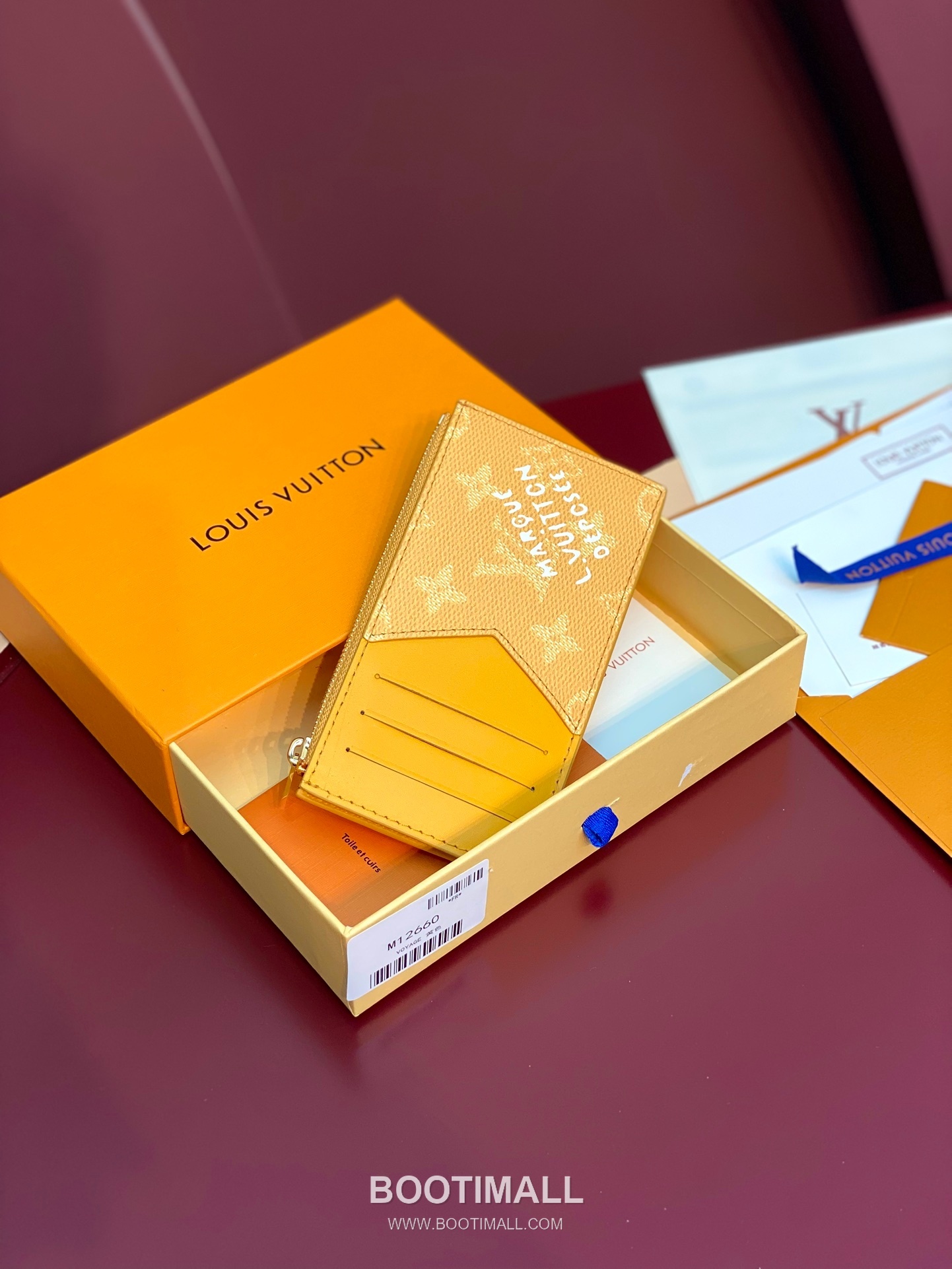 Louis Vuitton Damier Coin Card Holder Coated Canvas Yellow 루이비통 다미에 코인 카드홀더 코티드 캔버스 옐로우 14.5cm 5