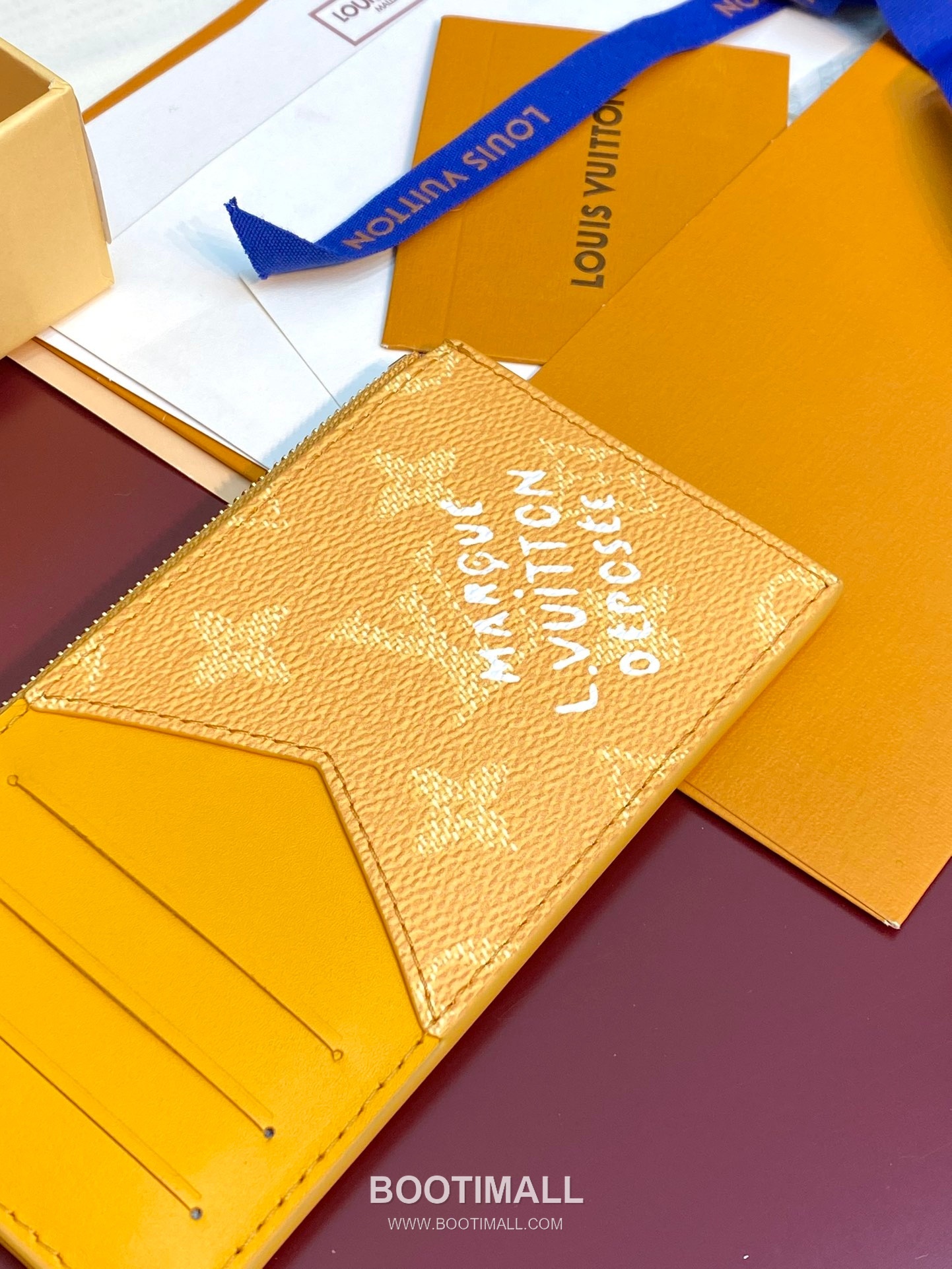 Louis Vuitton Damier Coin Card Holder Coated Canvas Yellow 루이비통 다미에 코인 카드홀더 코티드 캔버스 옐로우 14.5cm 6