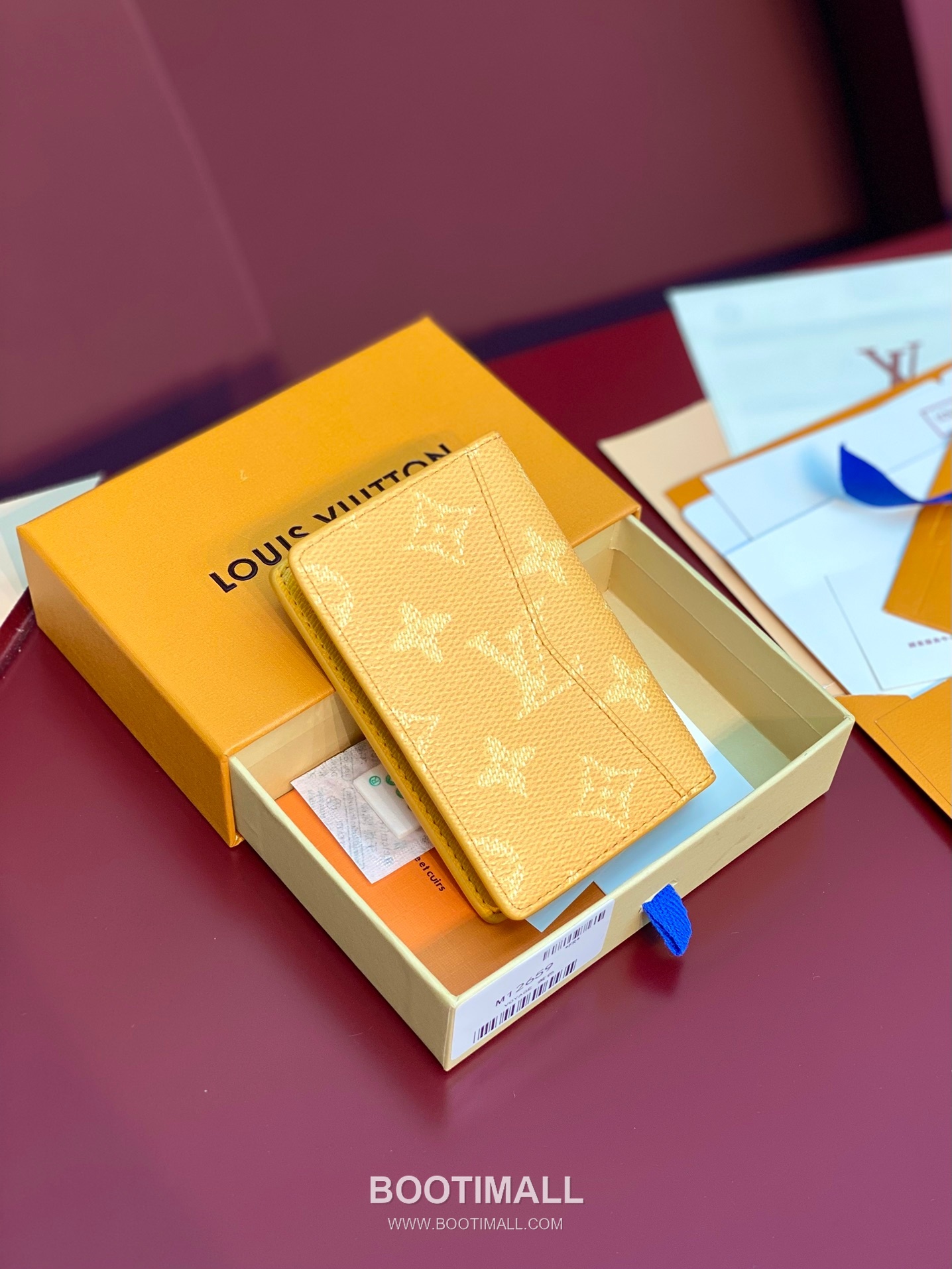 Louis Vuitton Pocket Wallet Monogram Heritage Coated Canvas Yellow Bifold 루이비통 포켓 월릿 모노그램 헤리티지 코티드 캔버스 옐로우 반지갑 11cm 2