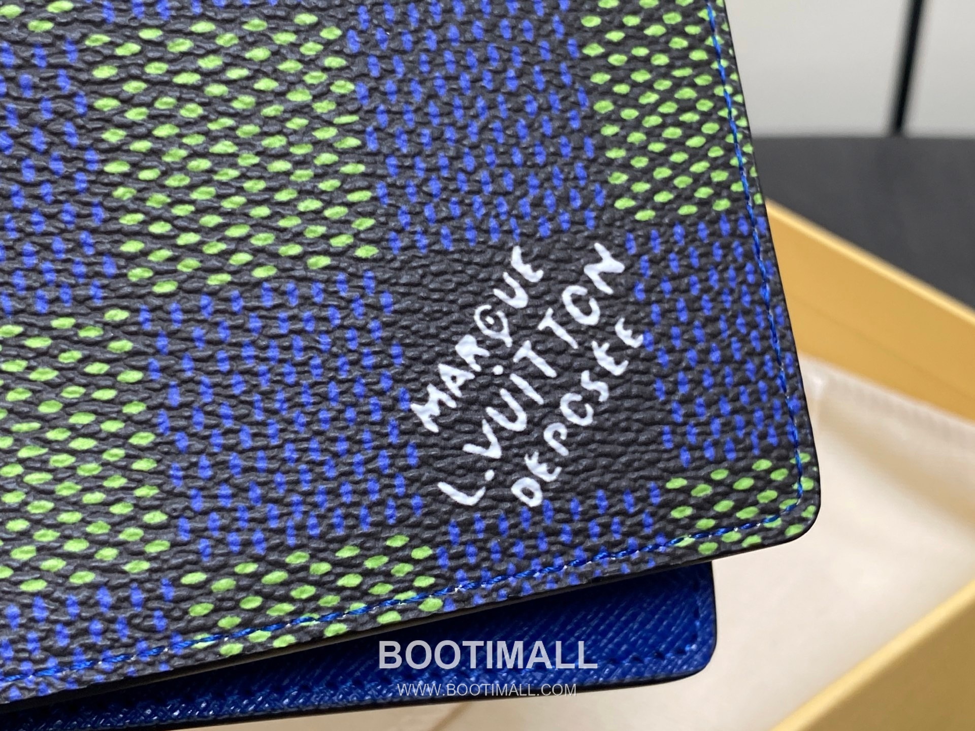 Louis Vuitton Damier Heritage Multiple Coated Canvas Blue Bifold Wallet 루이비통 다미에 헤리티지 멀티플 코티드 캔버스 블루 반지갑 11cm 5