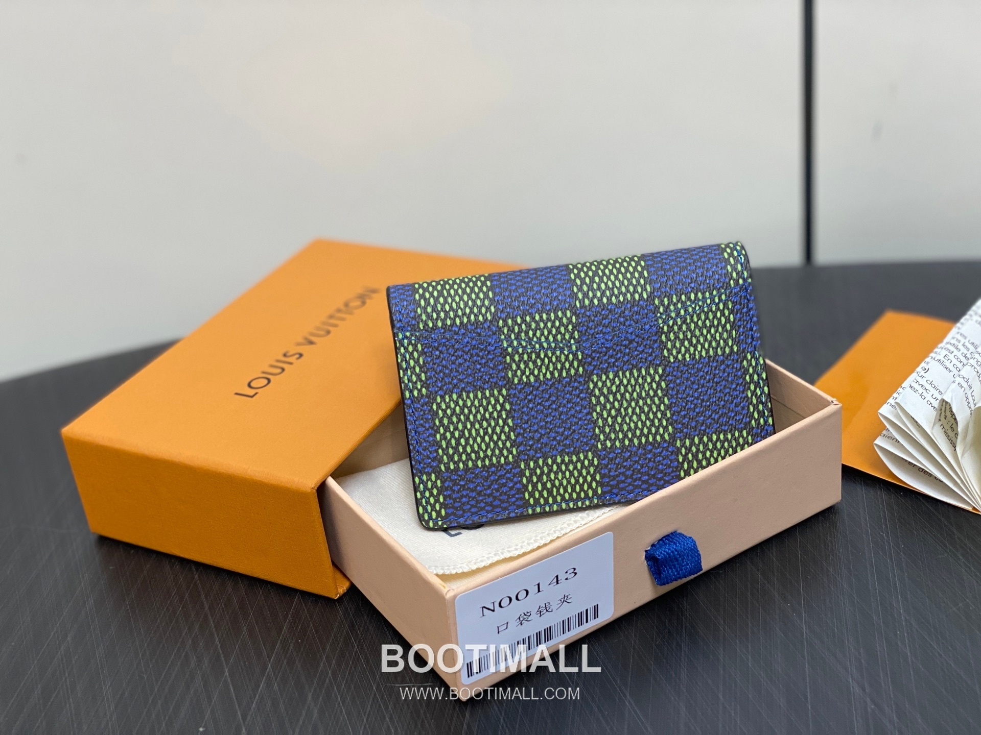 Louis Vuitton Damier Heritage Pocket Wallet Coated Canvas Blue Card Holder 루이비통 다미에 헤리티지 포켓 월릿 코티드 캔버스 블루 카드홀더 11.1cm 3