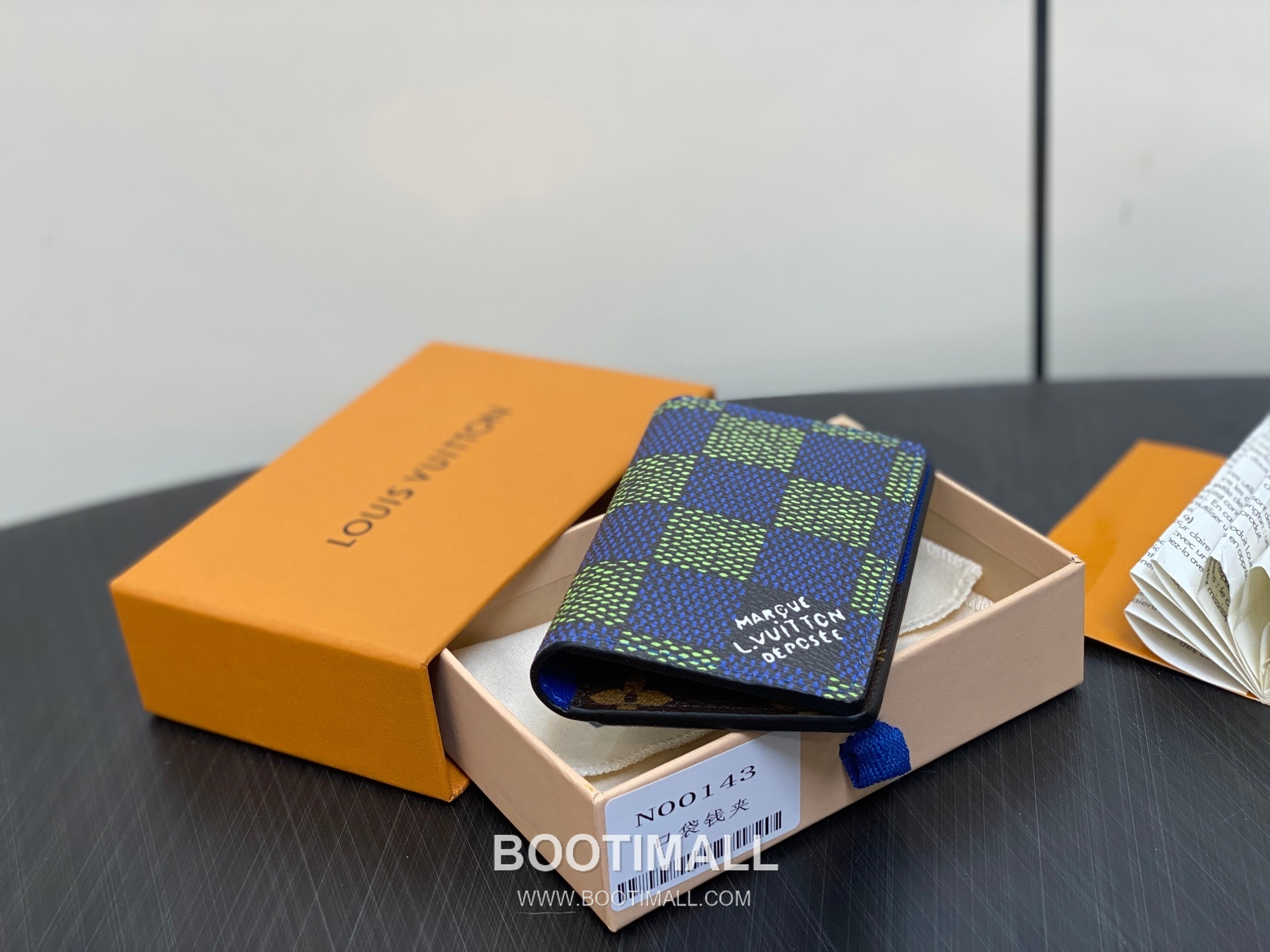 Louis Vuitton Damier Heritage Pocket Wallet Coated Canvas Blue Card Holder 루이비통 다미에 헤리티지 포켓 월릿 코티드 캔버스 블루 카드홀더 11.1cm 4