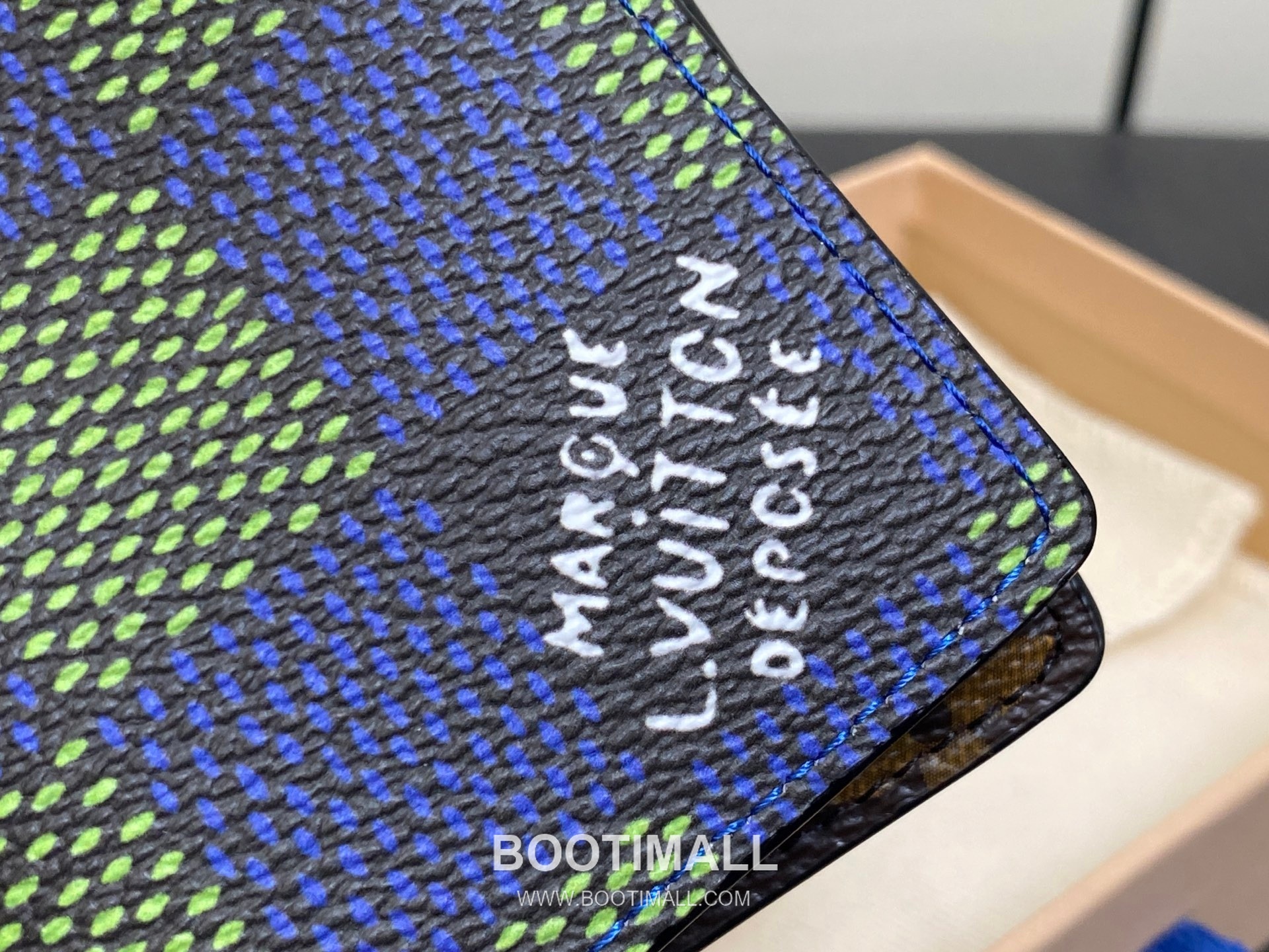 Louis Vuitton Damier Heritage Pocket Wallet Coated Canvas Blue Card Holder 루이비통 다미에 헤리티지 포켓 월릿 코티드 캔버스 블루 카드홀더 11.1cm 5