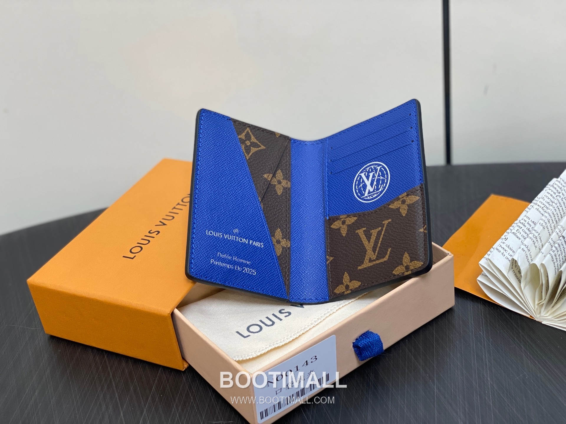 Louis Vuitton Damier Heritage Pocket Wallet Coated Canvas Blue Card Holder 루이비통 다미에 헤리티지 포켓 월릿 코티드 캔버스 블루 카드홀더 11.1cm 6