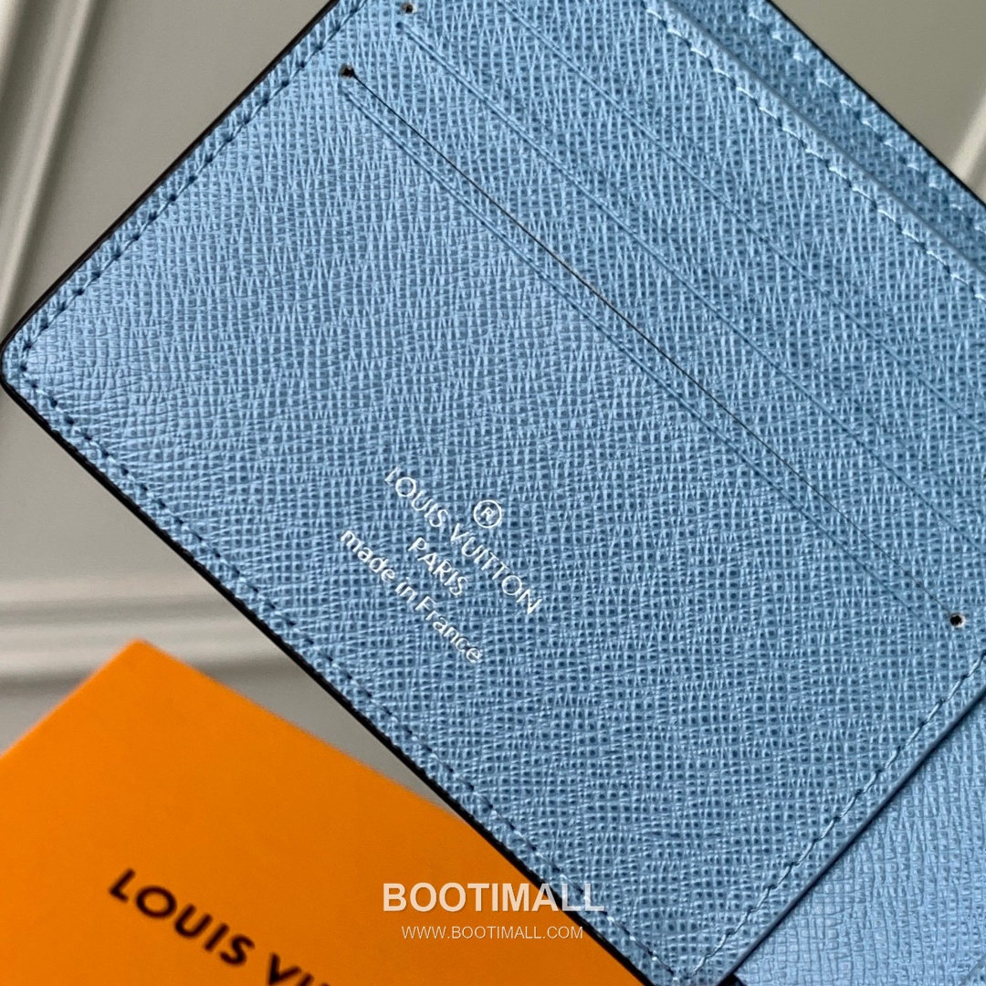 Louis Vuitton Multiple Monogram Taiga Canvas and Leather Blue Bifold Wallet 루이비통 멀티플 모노그램 타이가 캔버스 레더 블루 반지갑 11.5cm 8