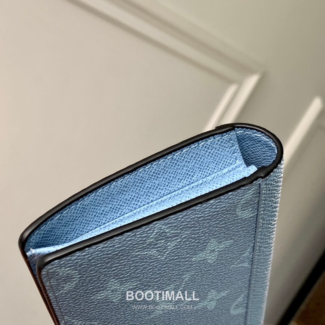 Louis Vuitton Brazza Monogram Taiga Long Coated Canvas and Leather Blue Wallet 루이비통 브라자 모노그램 타이가 롱 코티드 캔버스 레더 블루 장지갑 19cm 7